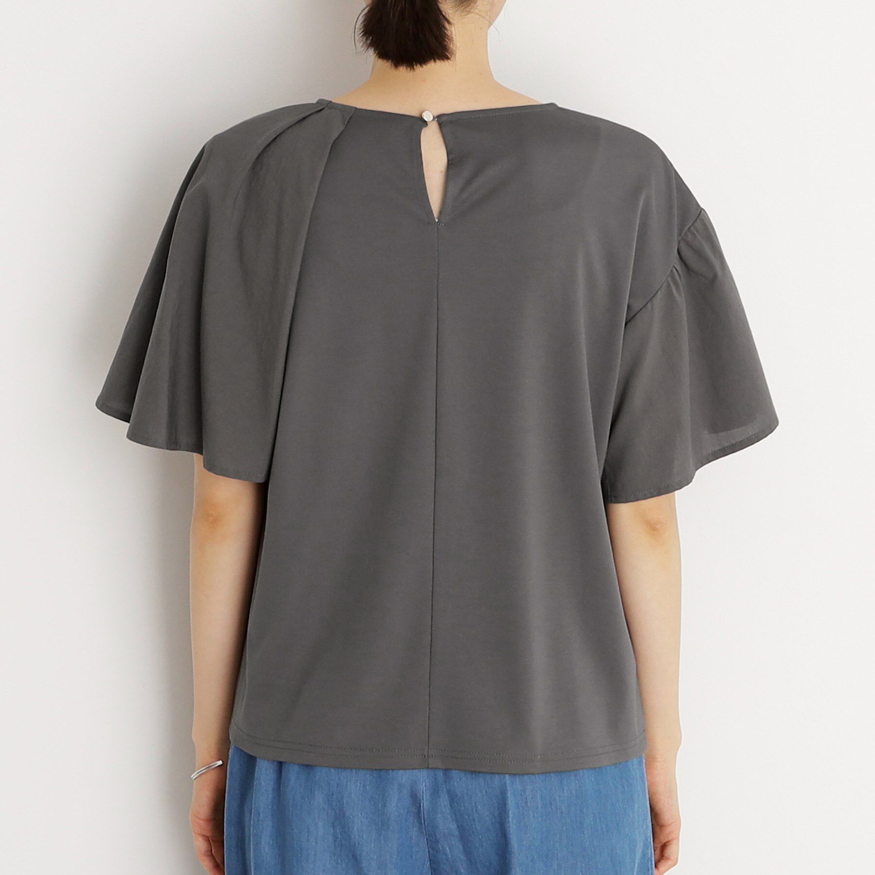 THE SHOP TK「アシメケープ風プルオーバー【接触冷感/洗濯機OK】」|Tシャツ・カットソー|