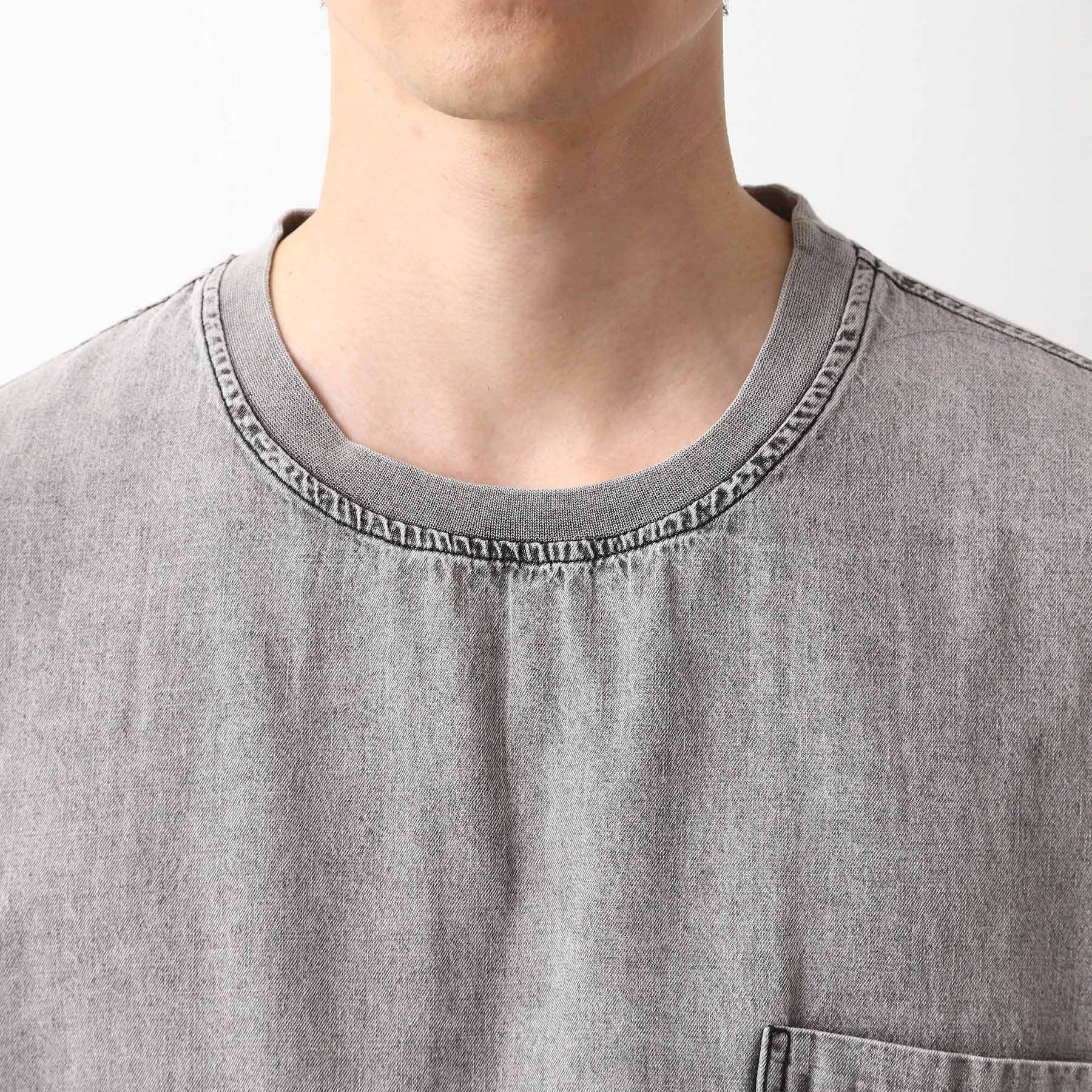 THE SHOP TK「ライトデニム半袖Tシャツ【洗濯機OK】」|Tシャツ・カットソー|