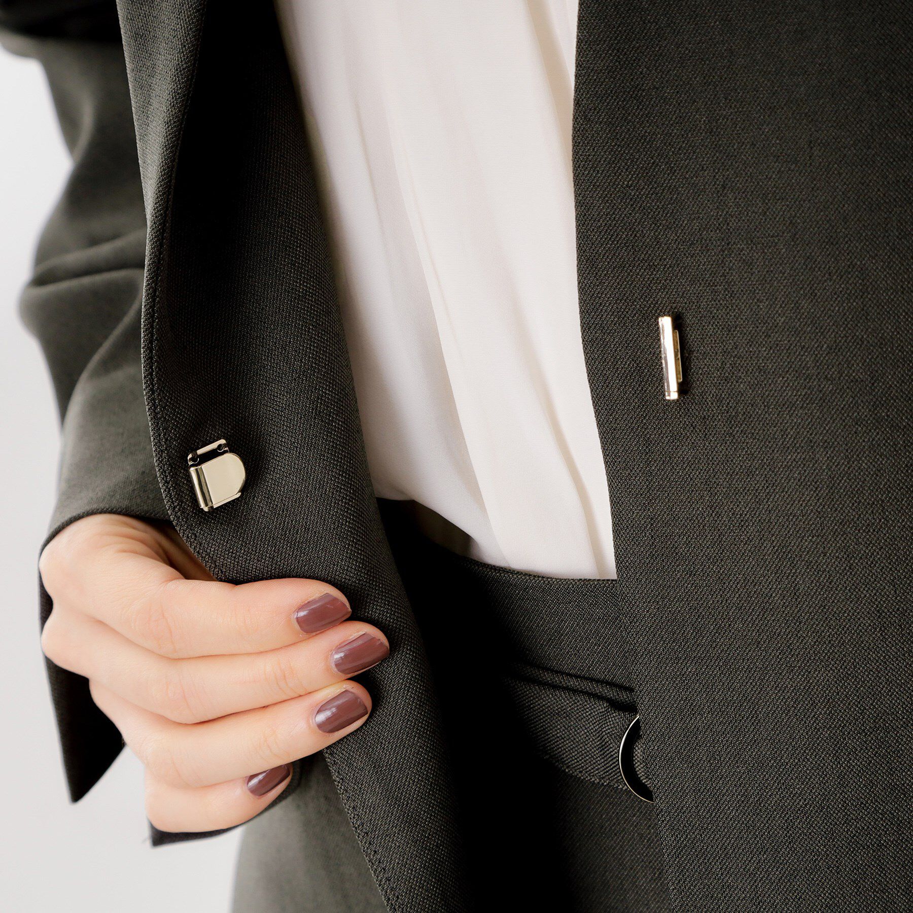 THE SHOP TK「ビジネスノーカラージャケット【セットアップ可/洗える】/CAVIANシリーズ」|ノーカラージャケット|