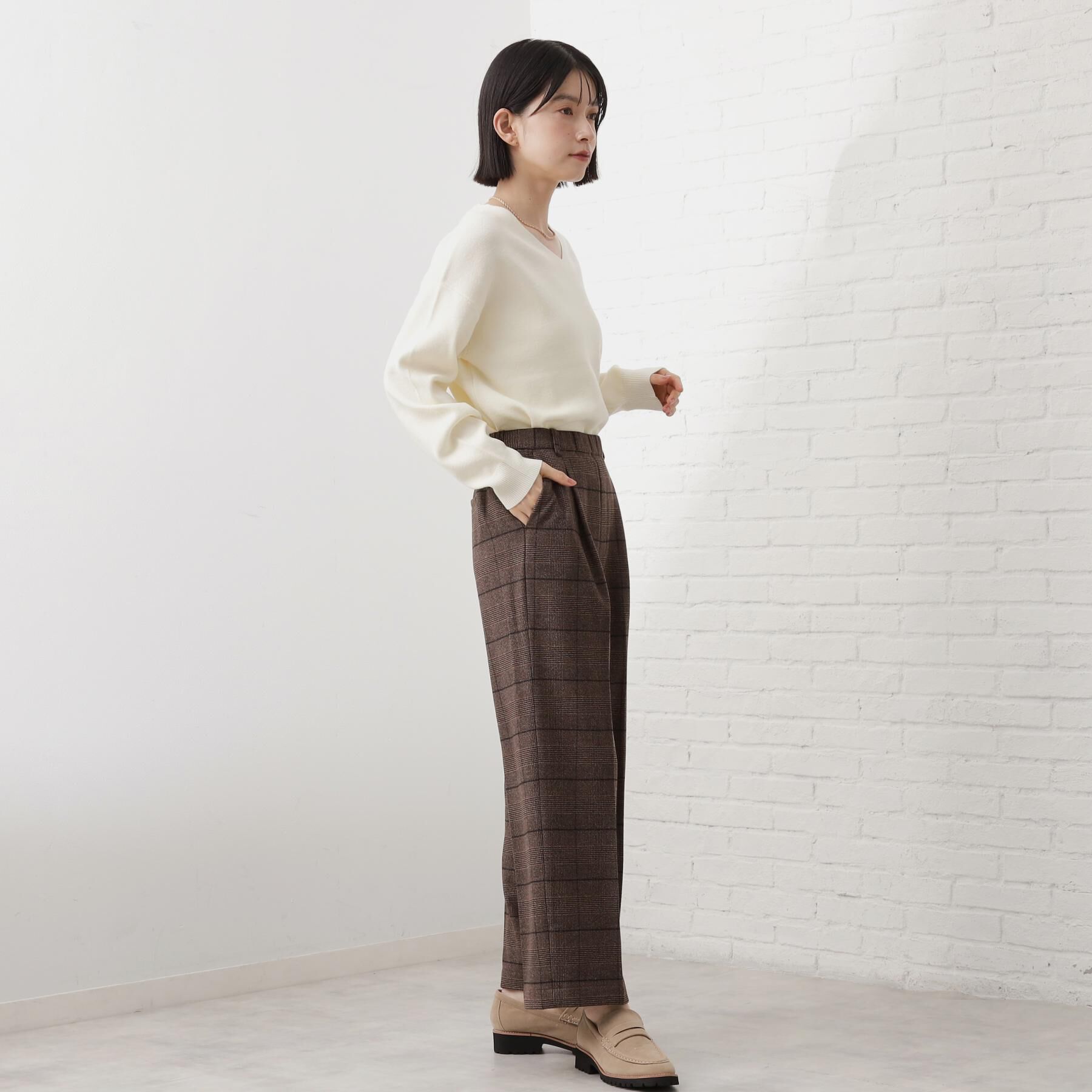 THE SHOP TK「【着丈選べる/XS～XLサイズ】あったか裏起毛ワイドパンツ」|その他|