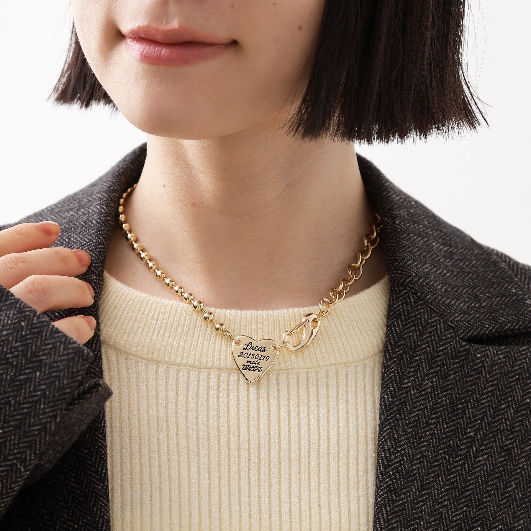 THE SHOP TK「ハート刻印ネックレス」|ネックレス|