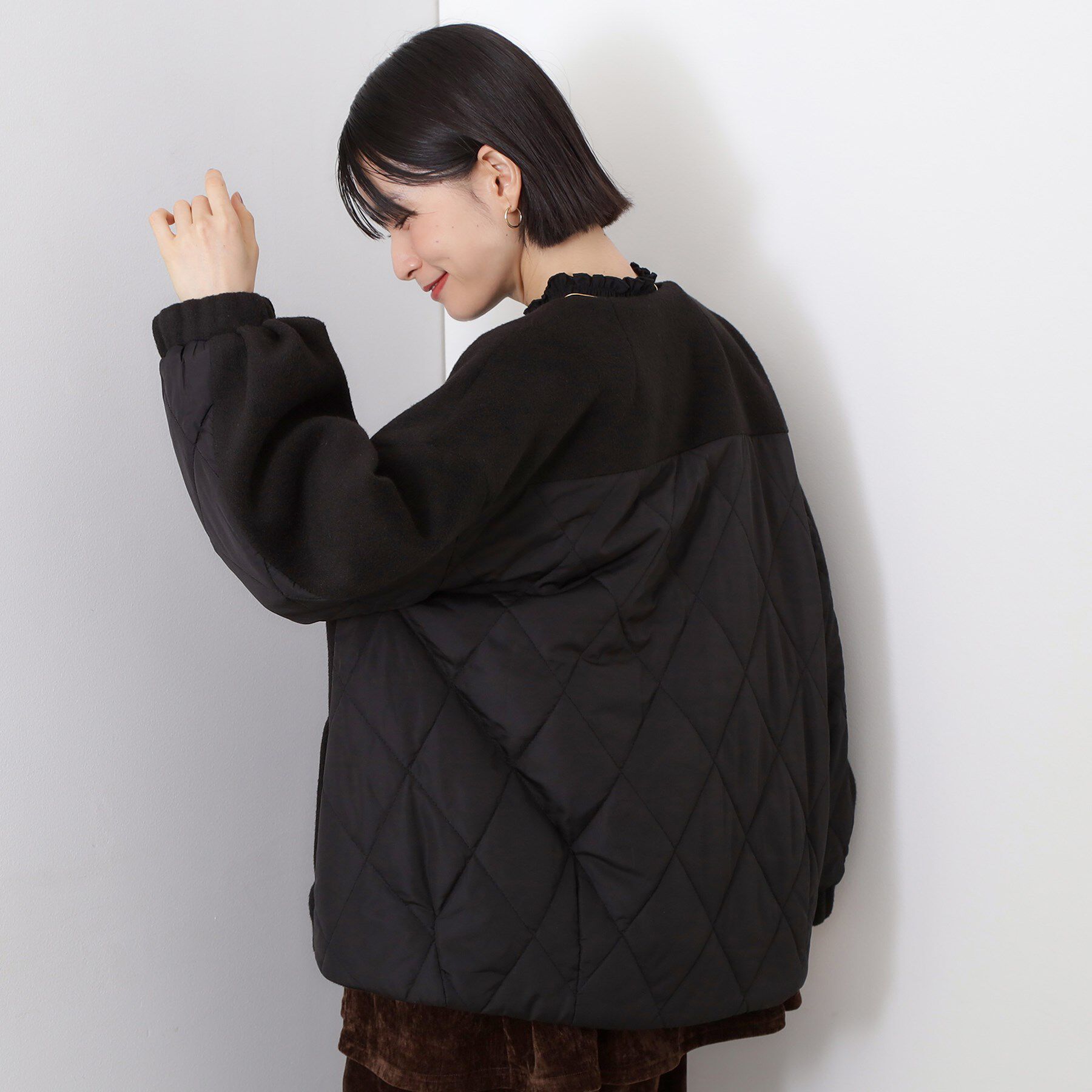 THE SHOP TK「前後で印象が変わる ドッキングノーカラージャケット」|ノーカラージャケット|