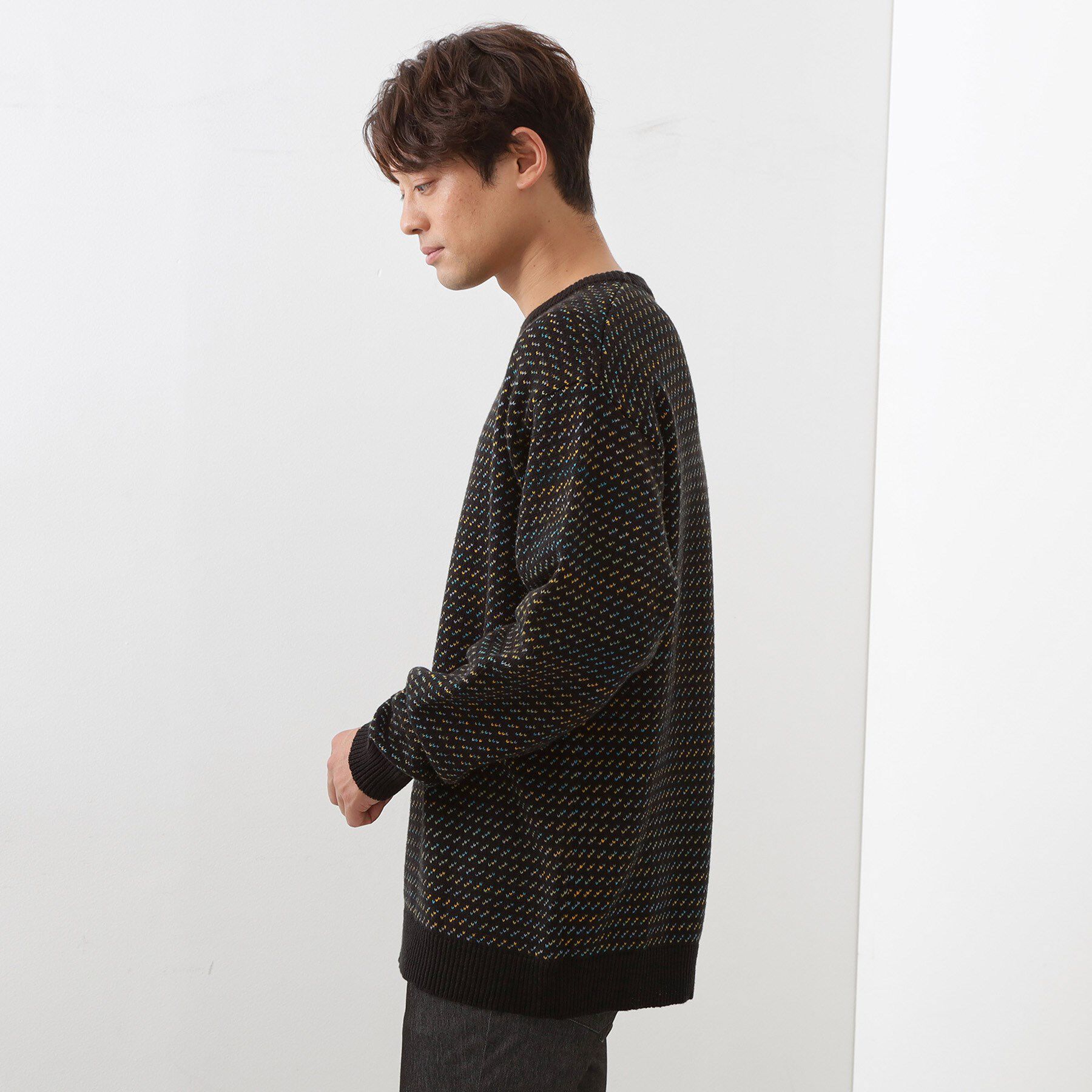 THE SHOP TK「バーズアイグラデーションニット 洗濯機OK／ユニセックスでおすすめ！」|ニット・セーター|