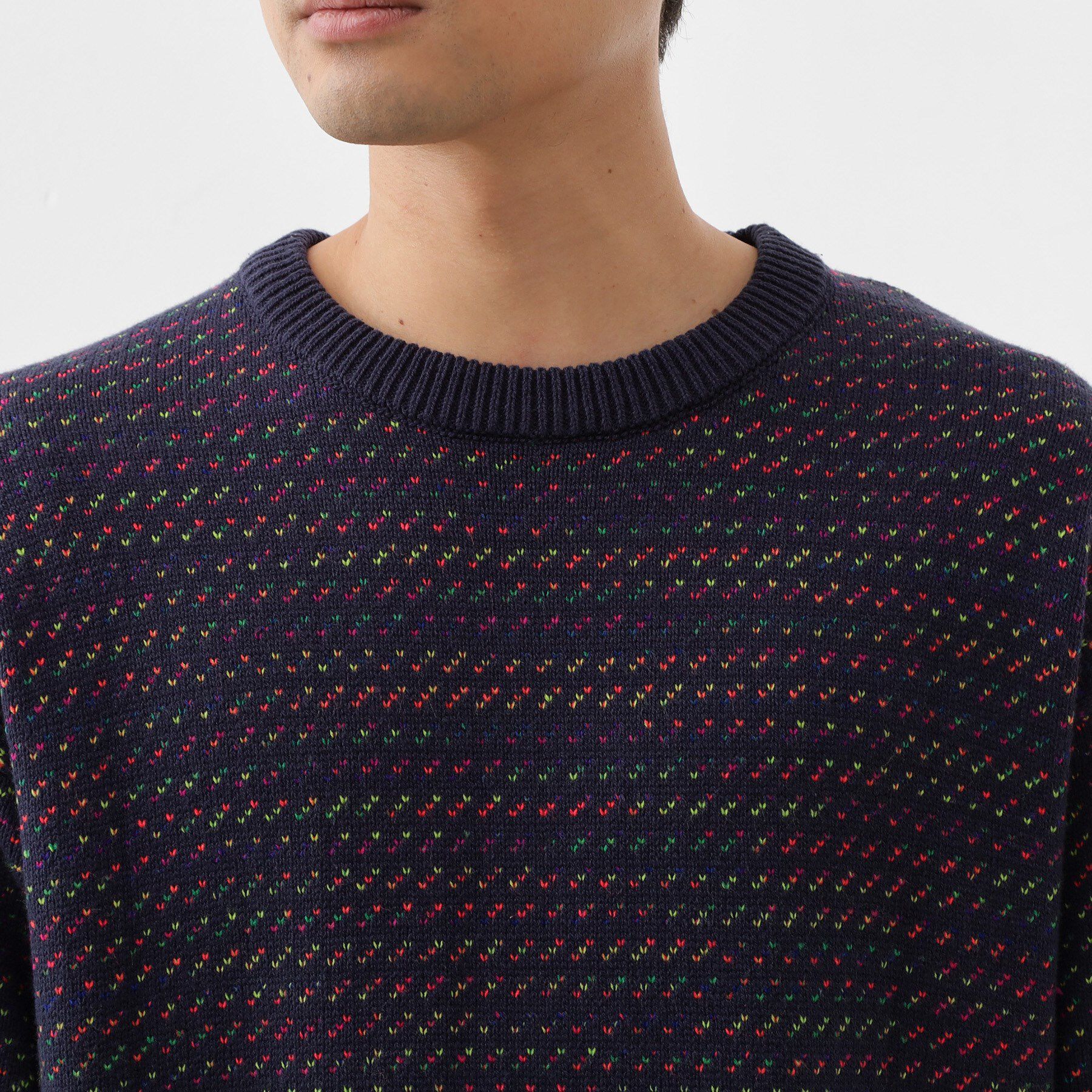 THE SHOP TK「バーズアイグラデーションニット 洗濯機OK／ユニセックスでおすすめ！」|ニット・セーター|