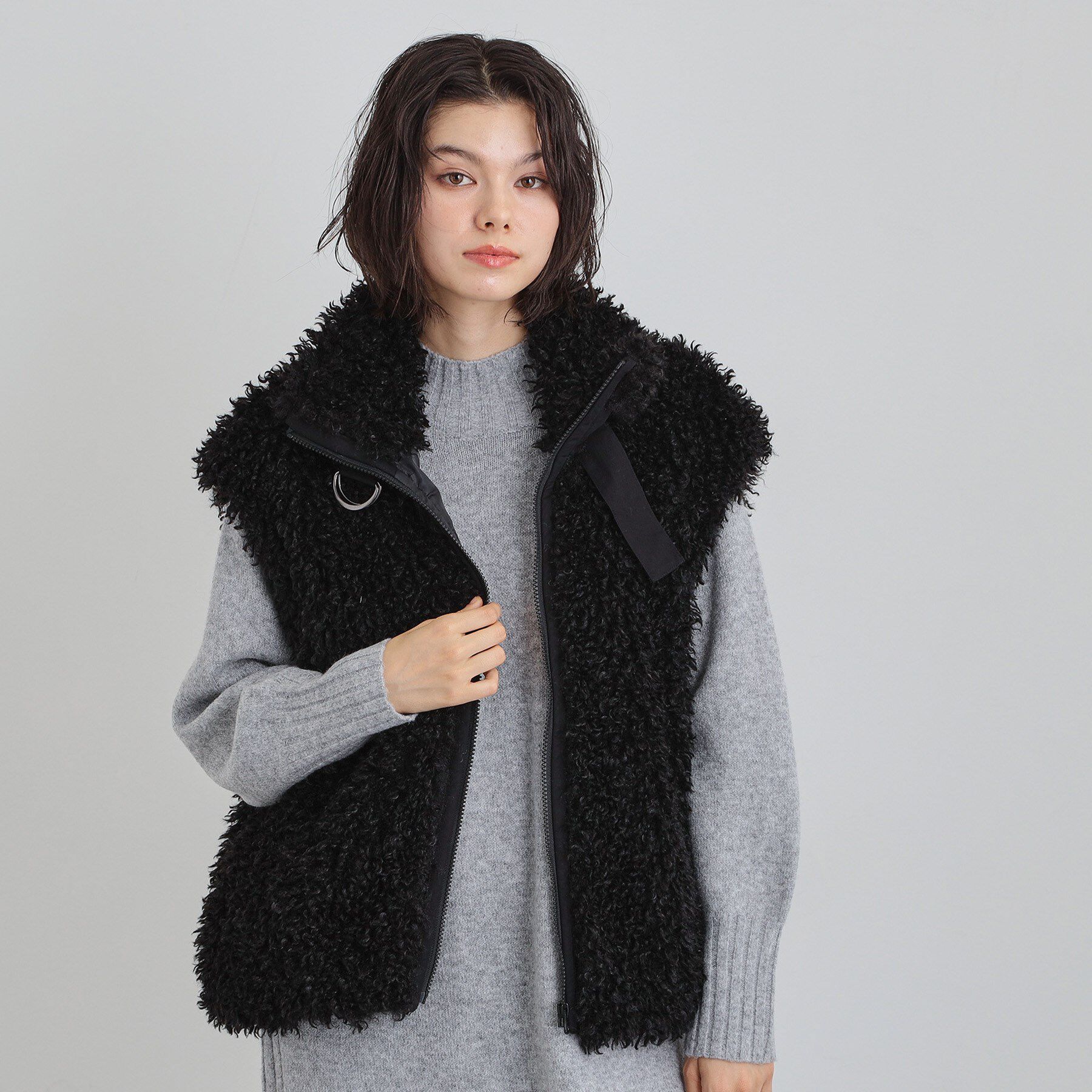 THE SHOP TK「プラスするだけでこなれ見え ボアベスト」|ベスト・ジレ|