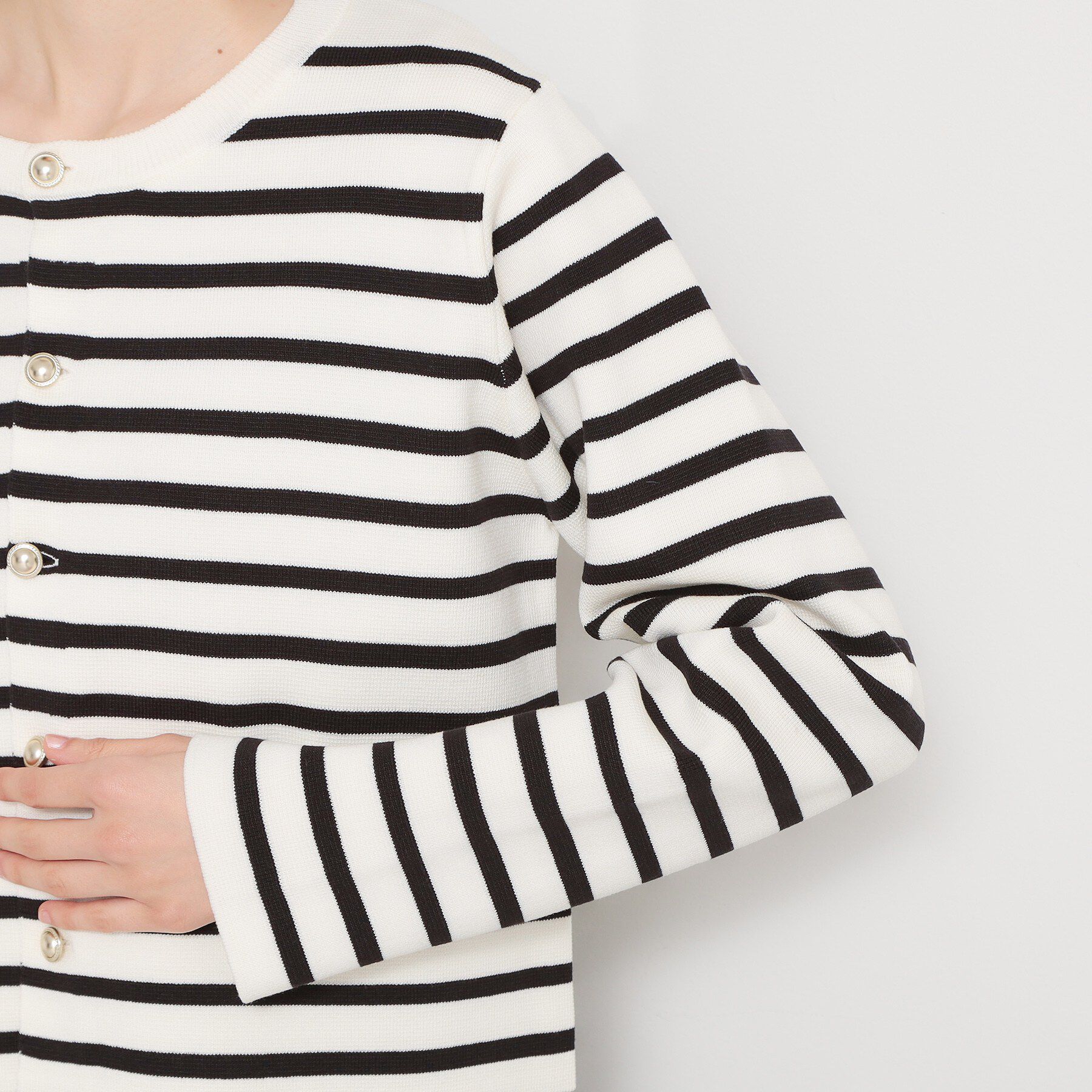 THE SHOP TK「ハーフミラノカーデ」|カーディガン|