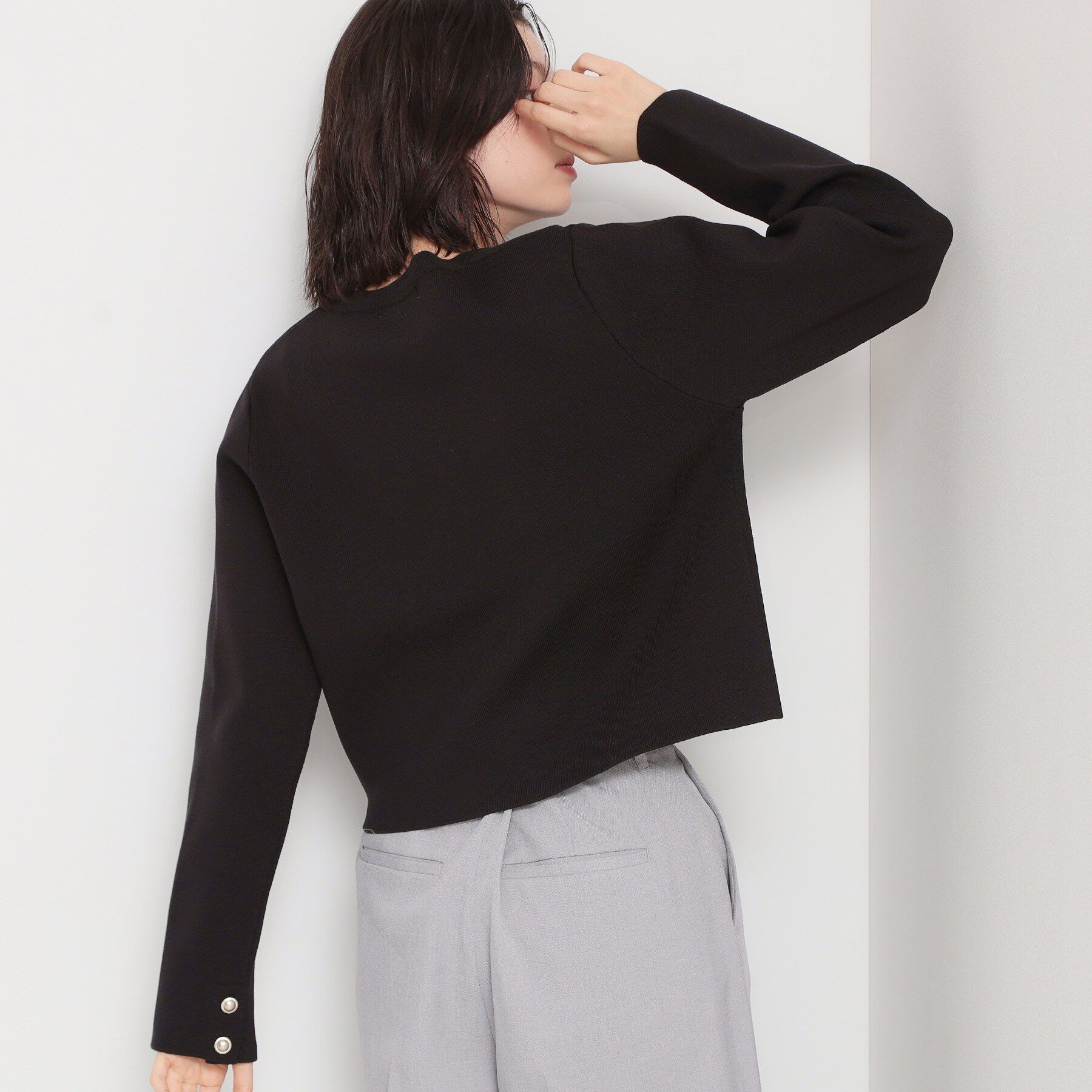 THE SHOP TK「ハーフミラノカーデ」|カーディガン|