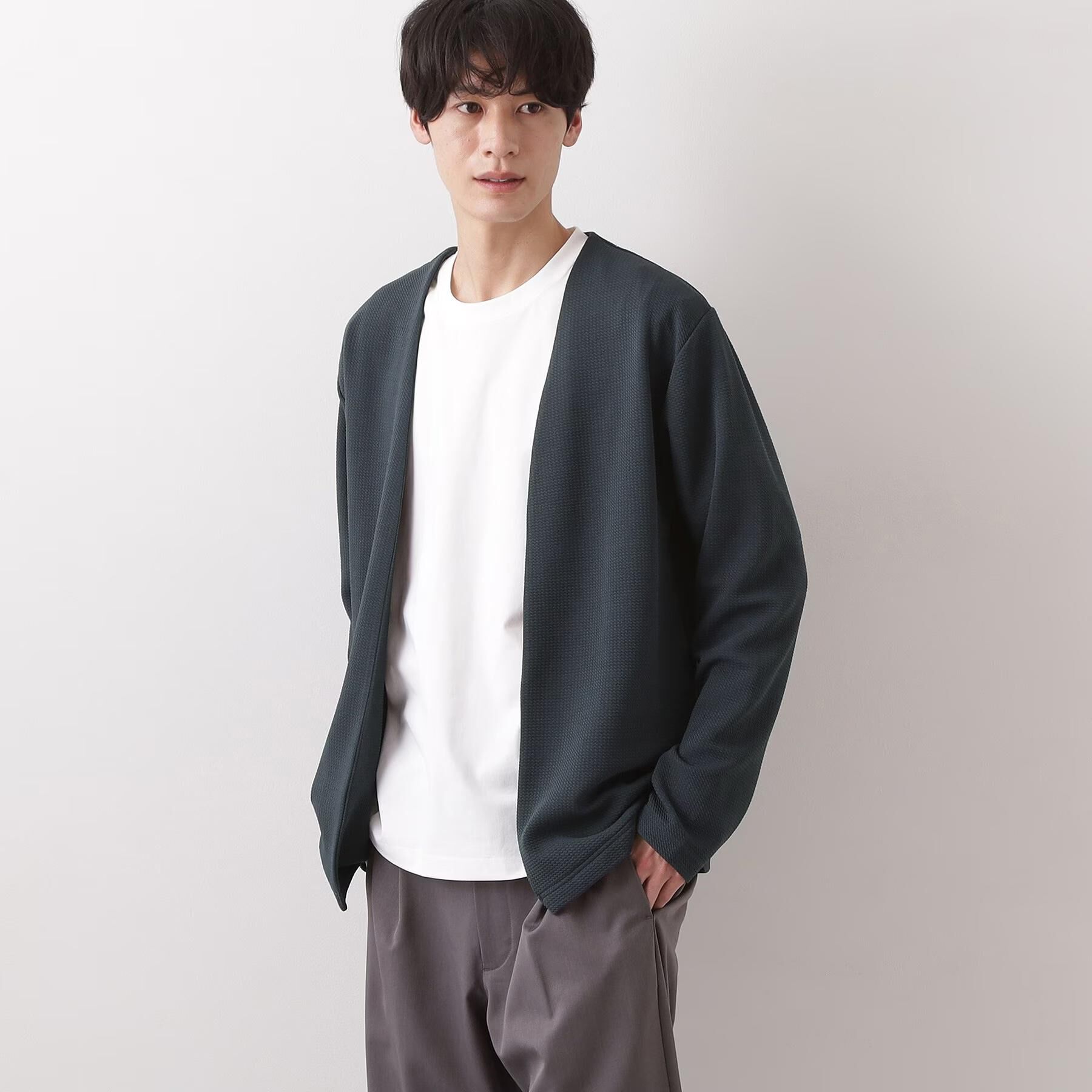 THE SHOP TK「【2点セット】カーディガン＋半袖Tシャツ 洗濯機OK」|カーディガン|