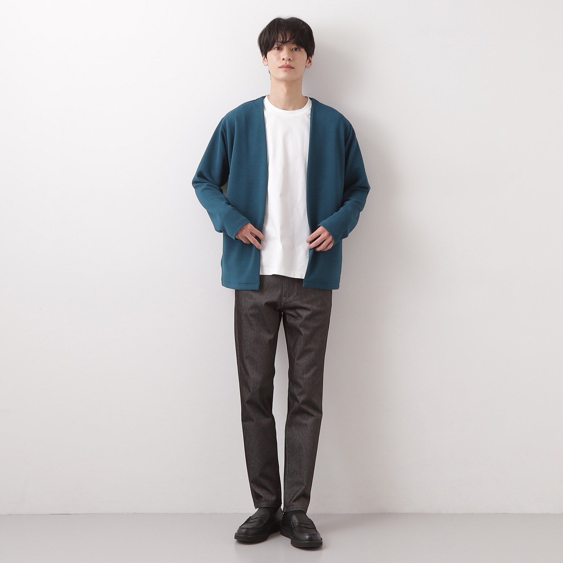 THE SHOP TK「【2点セット】カーディガン＋半袖Tシャツ 洗濯機OK」|カーディガン|