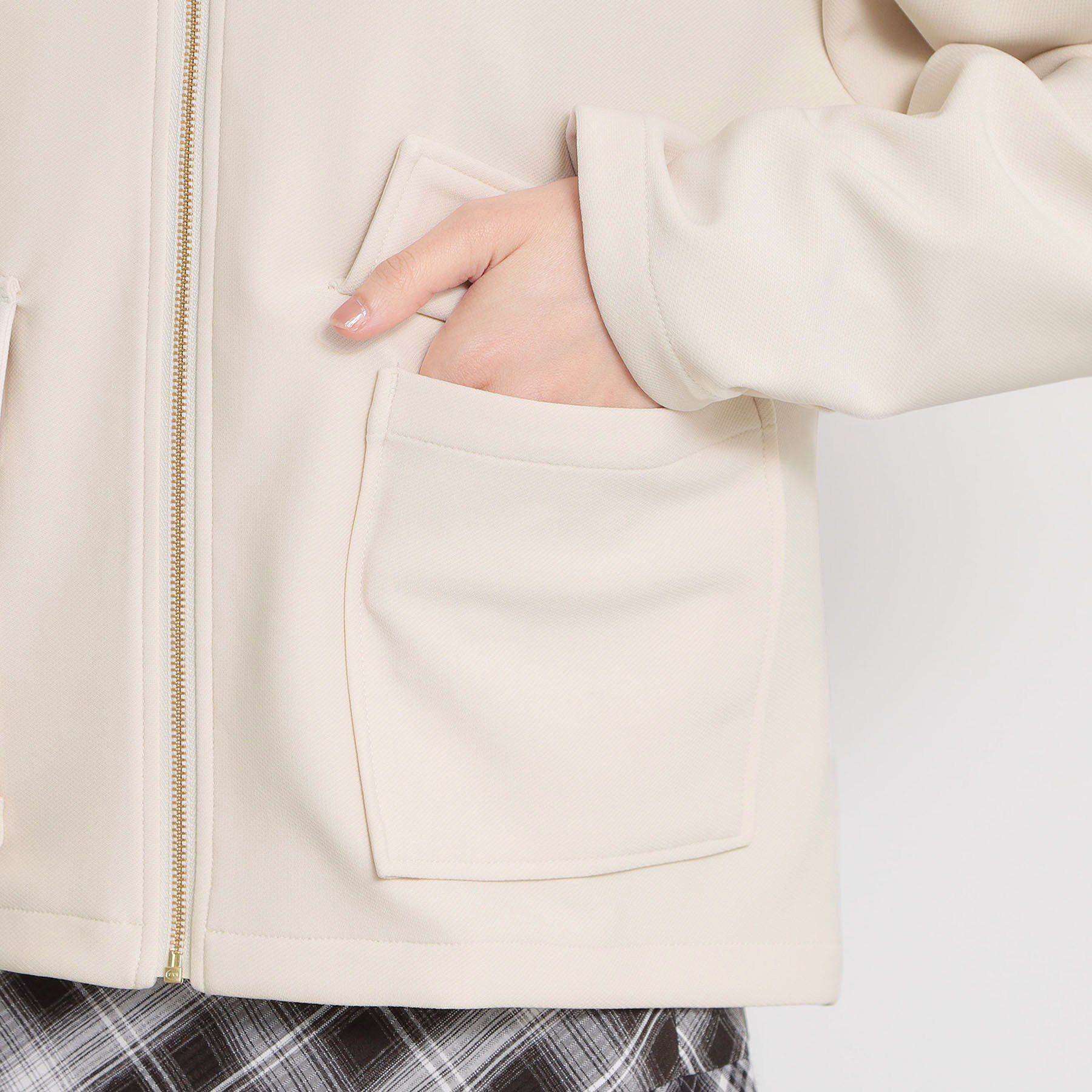 THE SHOP TK「【オンオフ問わず活躍】ダンボールカルゼジャケット」|ノーカラージャケット|