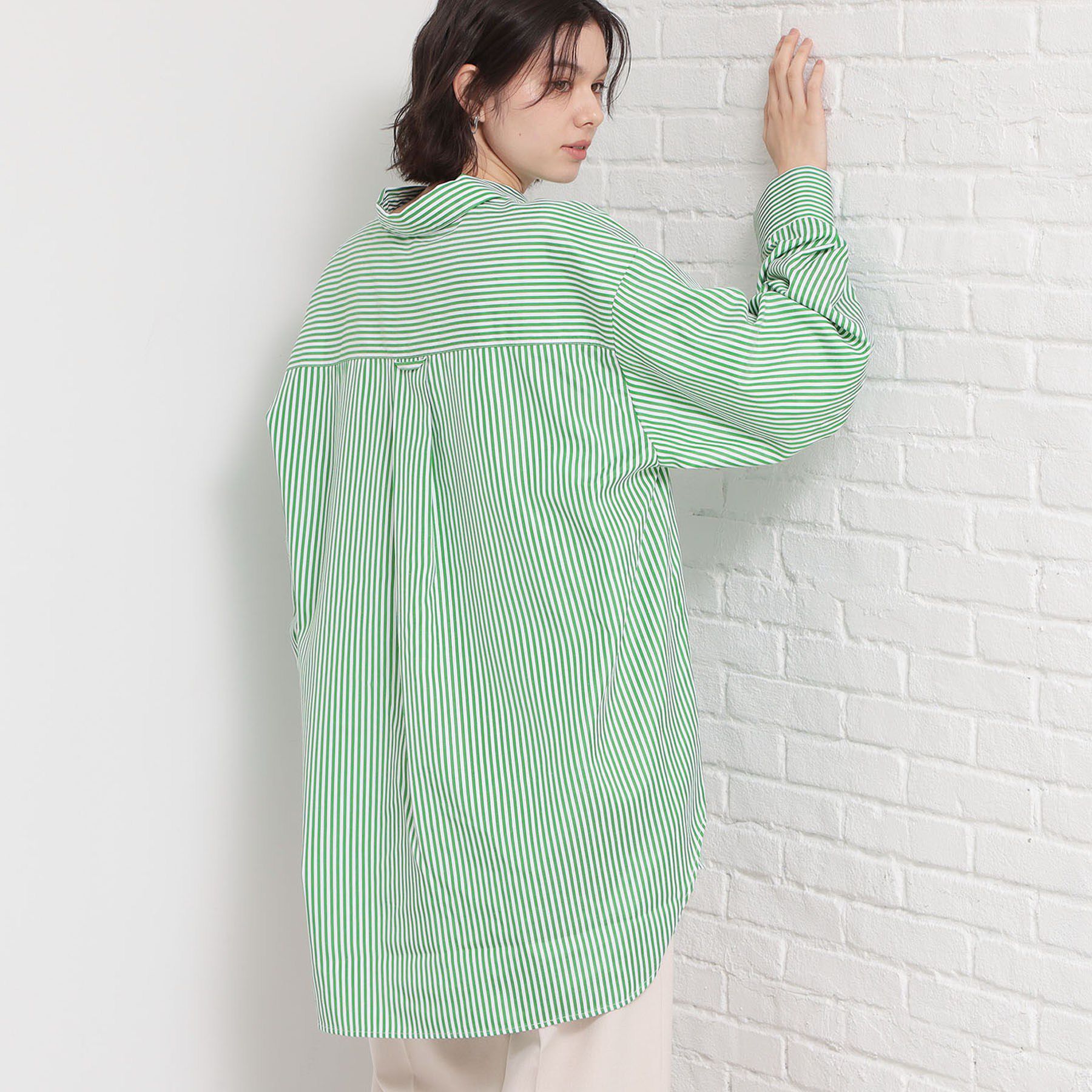 THE SHOP TK「ゆったりシルエットで体型カバー ロングシャツ」|シャツ・ブラウス|