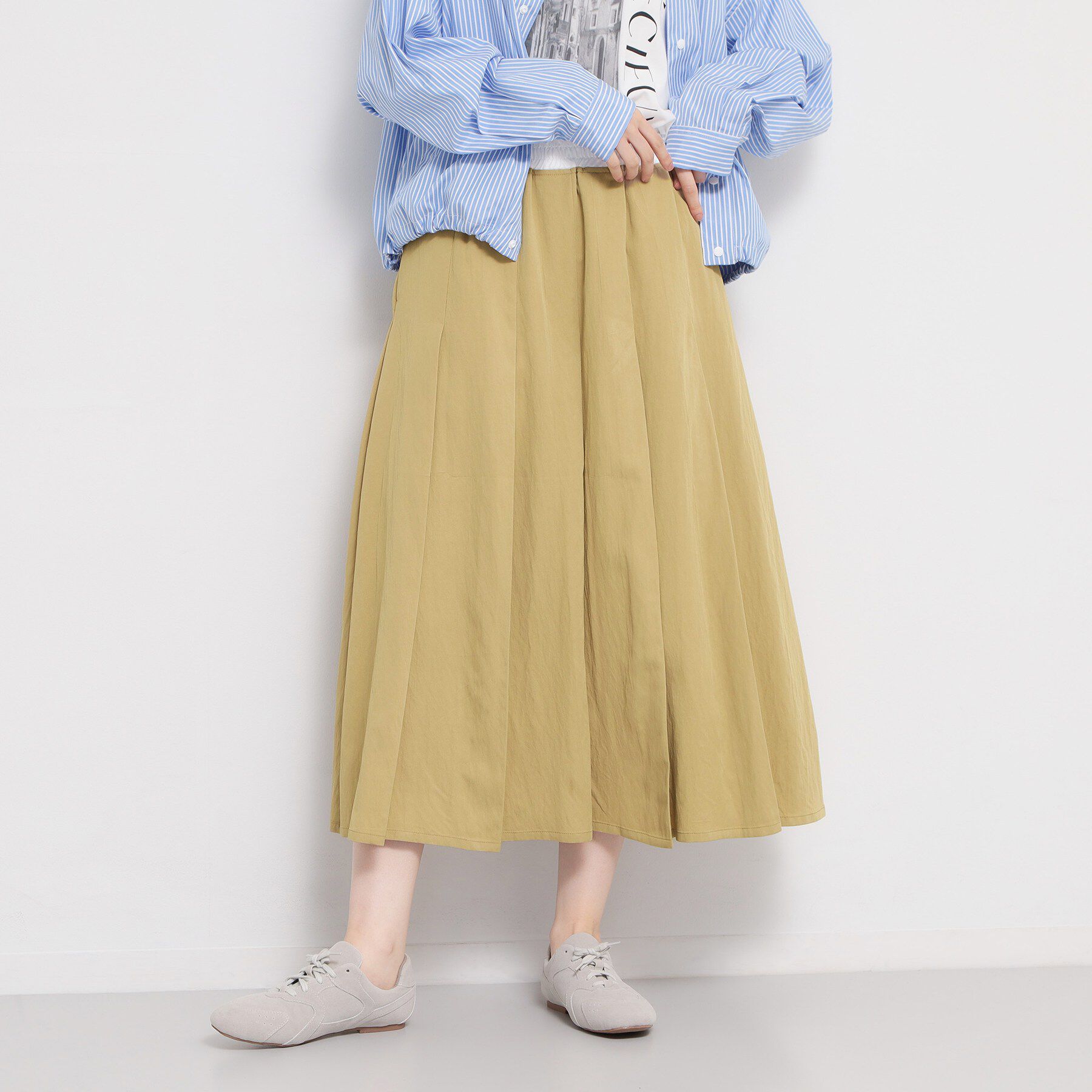 THE SHOP TK「ストライプアソートスカート」|スカート|ベージュ(052)