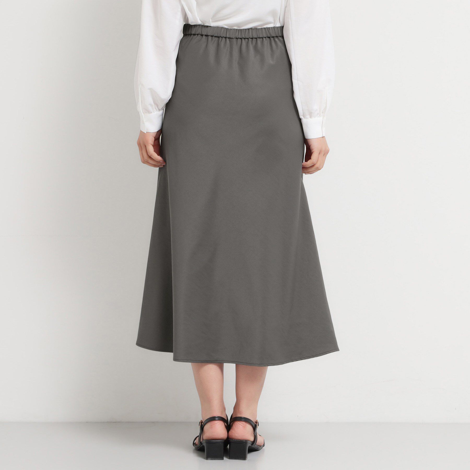 THE SHOP TK「サテンフレアスカート」|スカート|