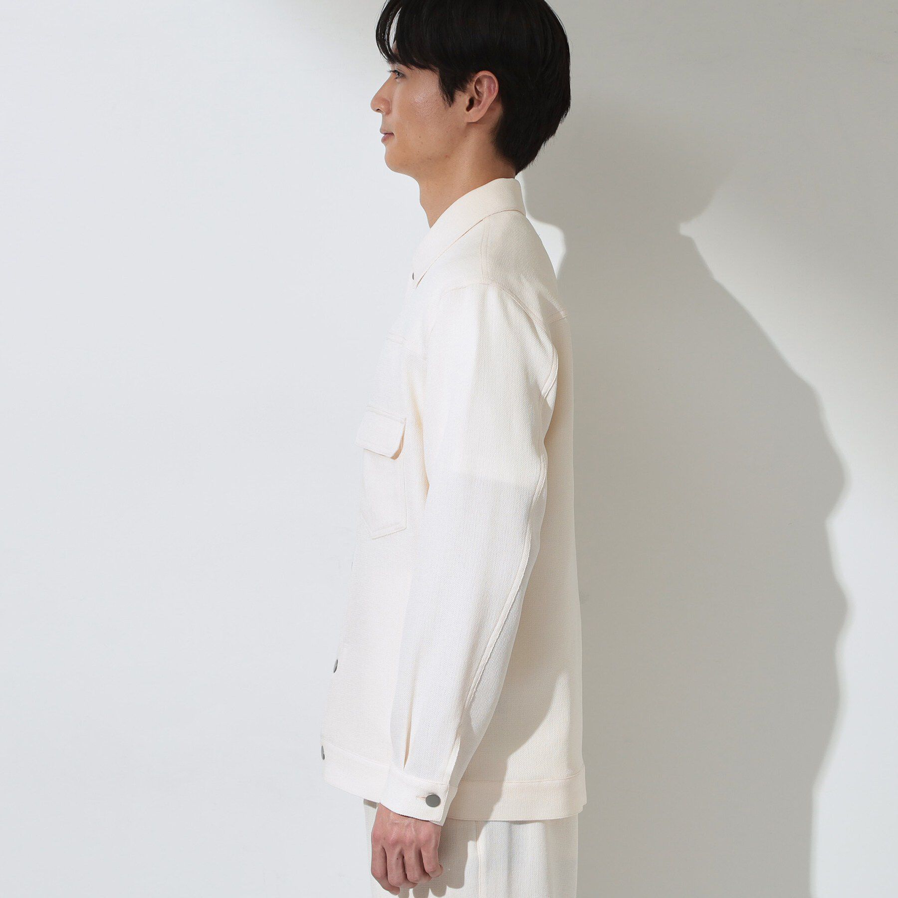 THE SHOP TK「パナマメッシュ シャツブルゾン 洗濯機OK／セットアップ可」|ブルゾン・スタジャン|