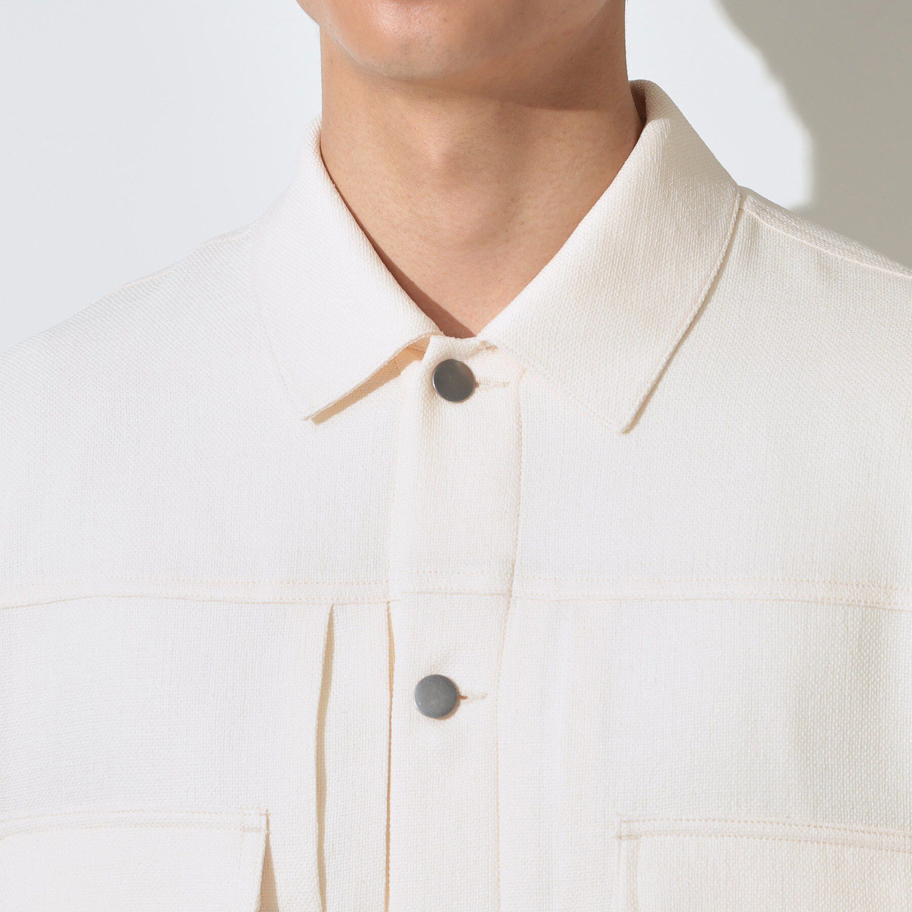 THE SHOP TK「パナマメッシュ シャツブルゾン 洗濯機OK／セットアップ可」|ブルゾン・スタジャン|