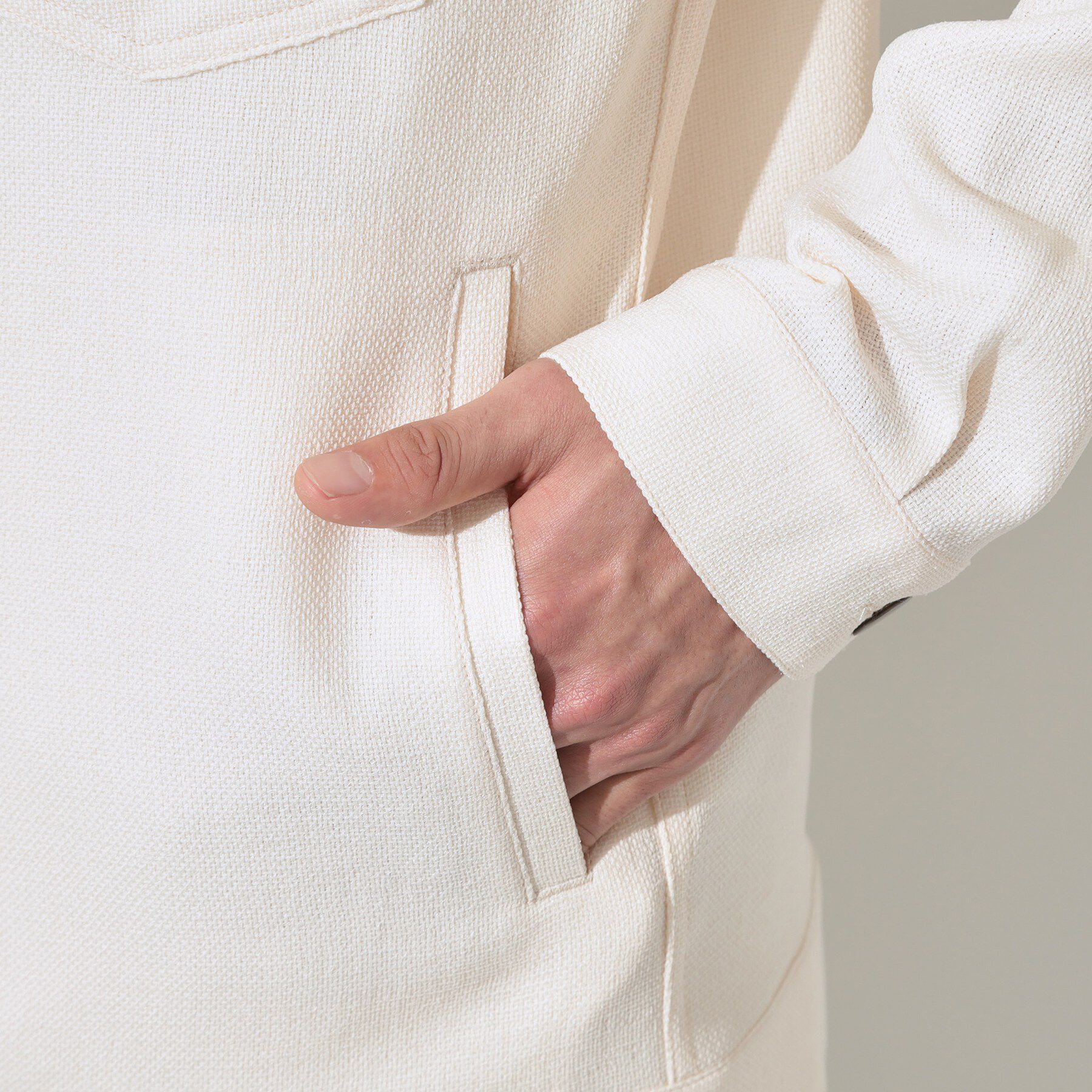 THE SHOP TK「パナマメッシュ シャツブルゾン 洗濯機OK／セットアップ可」|ブルゾン・スタジャン|