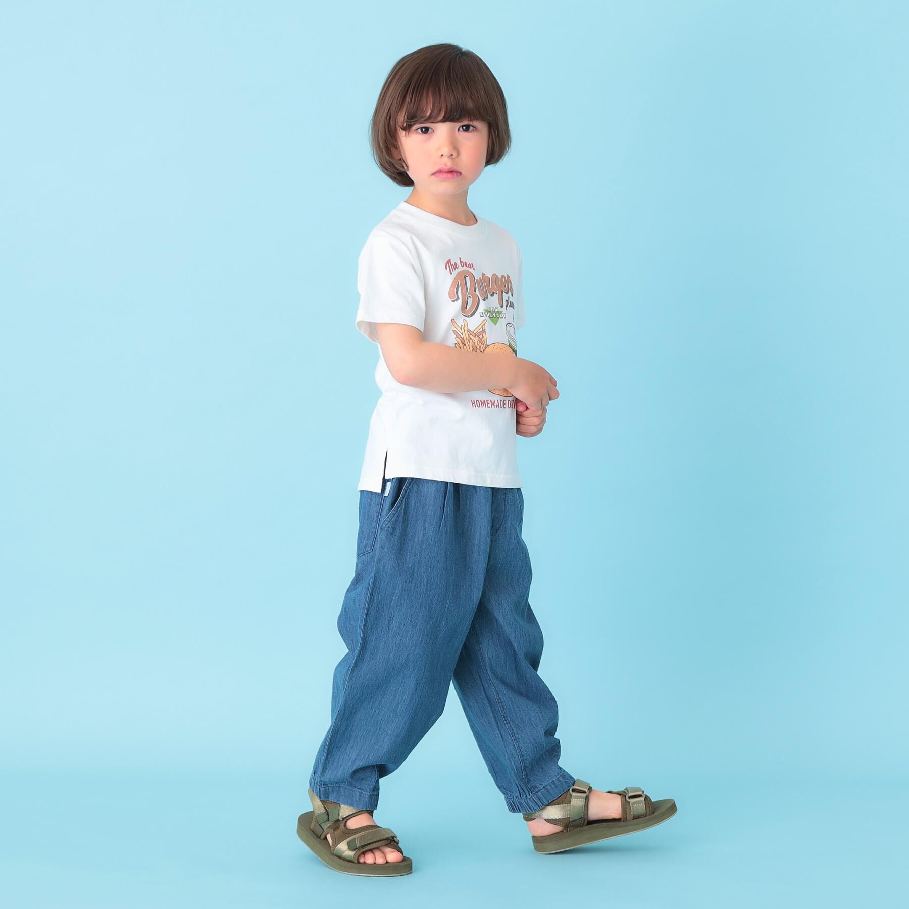 THE SHOP TK「天竺アソート アメカジプリント 半袖Tシャツ ロゴ・キャット・ハンバーガー」|Tシャツ・カットソー|