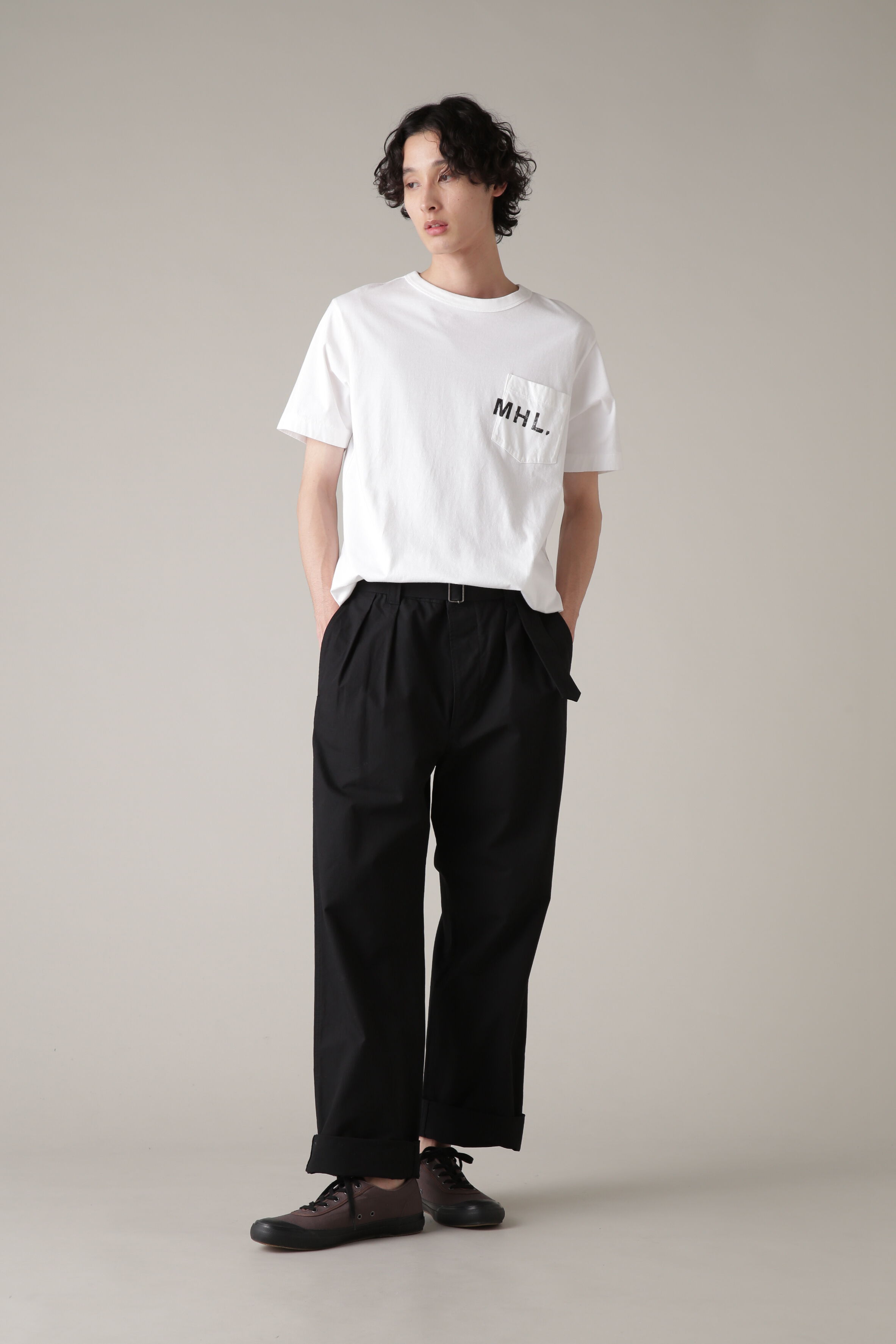 MHL.「PRINTED COTTON JERSEY TOP」|Tシャツ・カットソー|