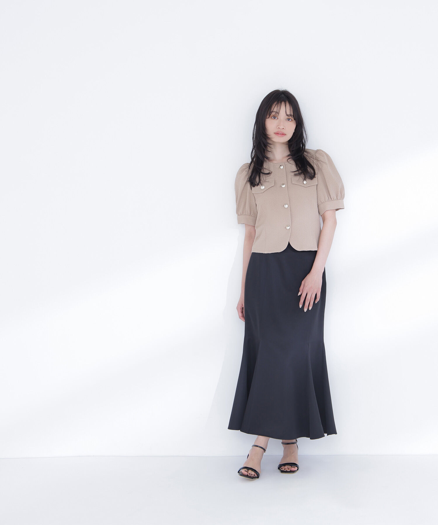  「ヘム切替マーメイドスカート」|スカート|