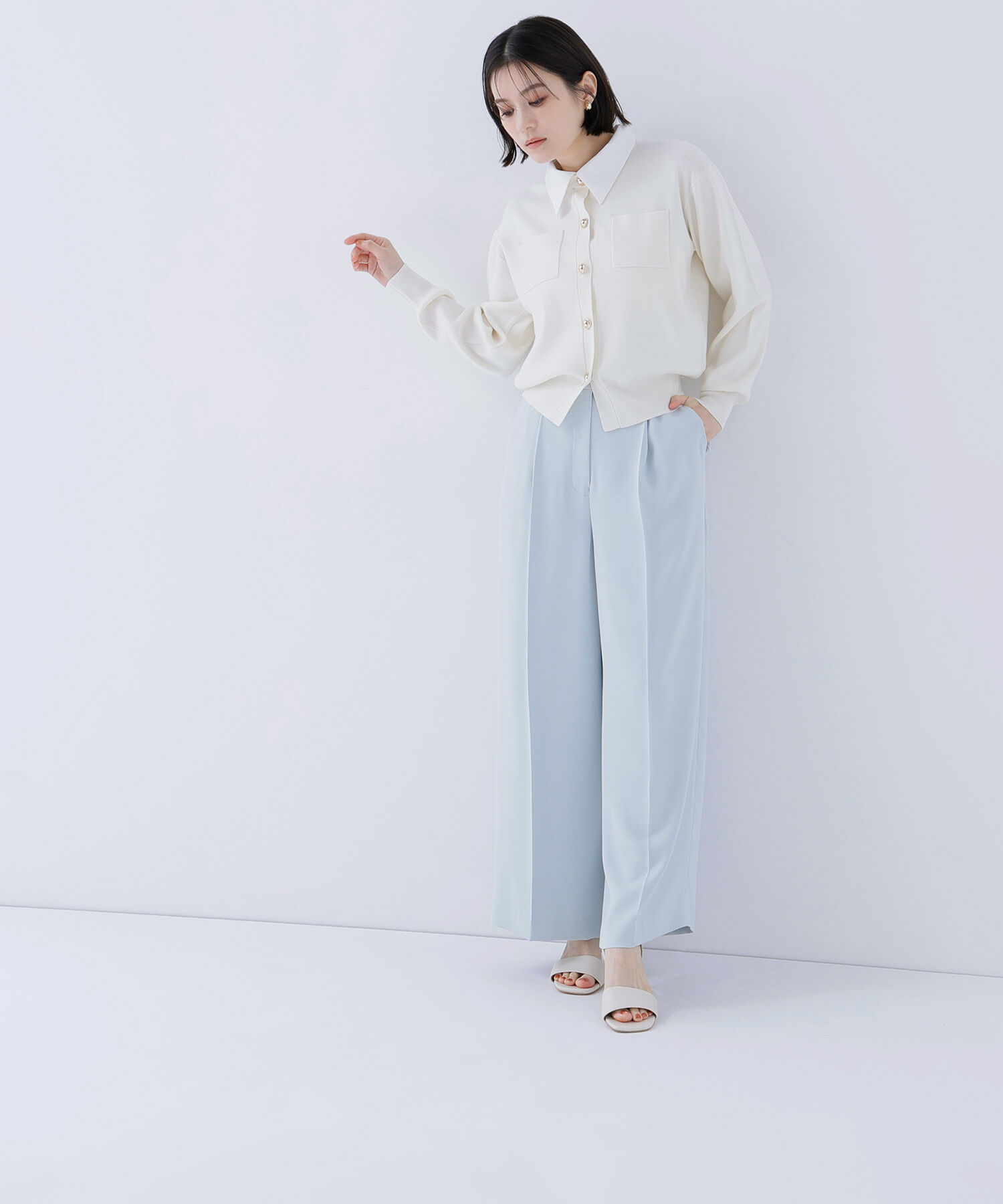  「<第3回 CLASSY.お仕事名品大賞2026 ﾁｰﾑCLASSY.賞受賞>2wayｶﾗｰﾆｯﾄｶｰﾃ 」|ニット・セーター|