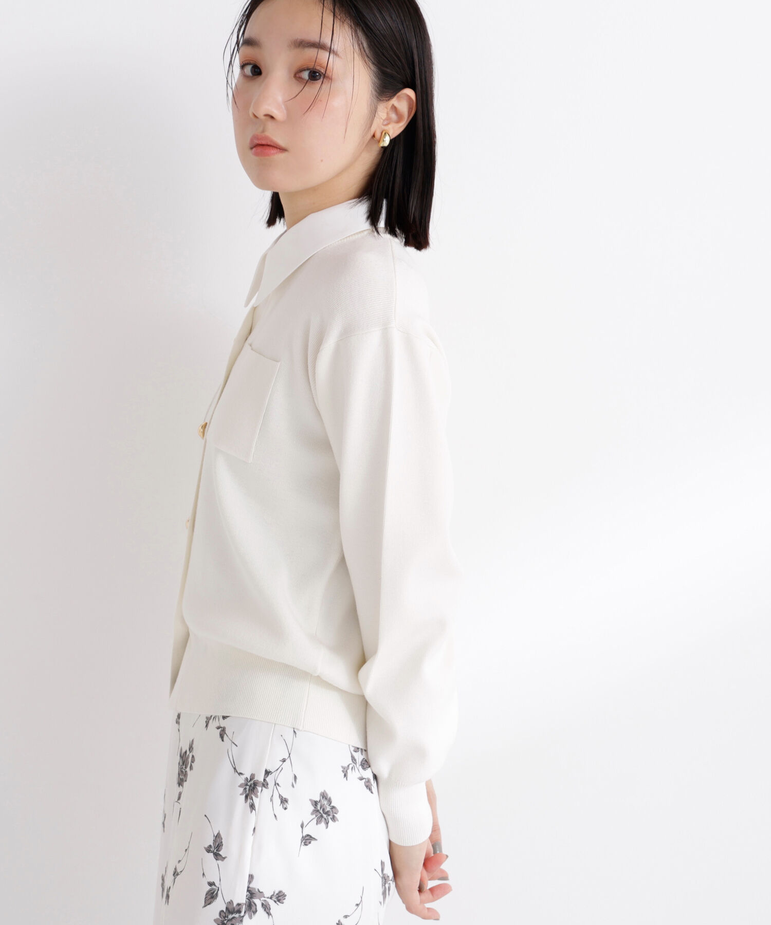  「<第3回 CLASSY.お仕事名品大賞2026 ﾁｰﾑCLASSY.賞受賞>2wayｶﾗｰﾆｯﾄｶｰﾃ 」|ニット・セーター|