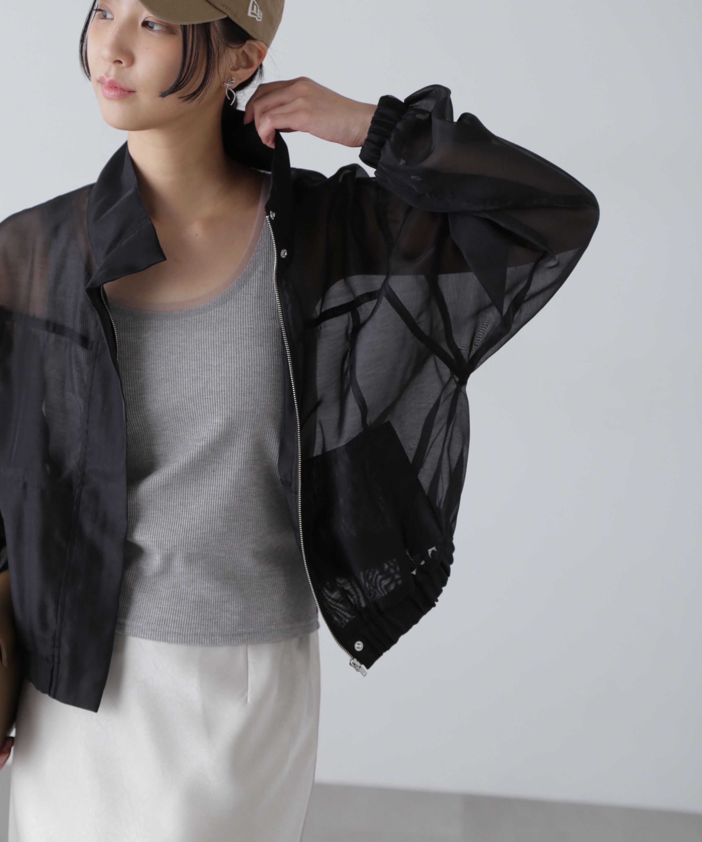  「スタンドシアーブルゾン」|ブルゾン・スタジャン|ブラック