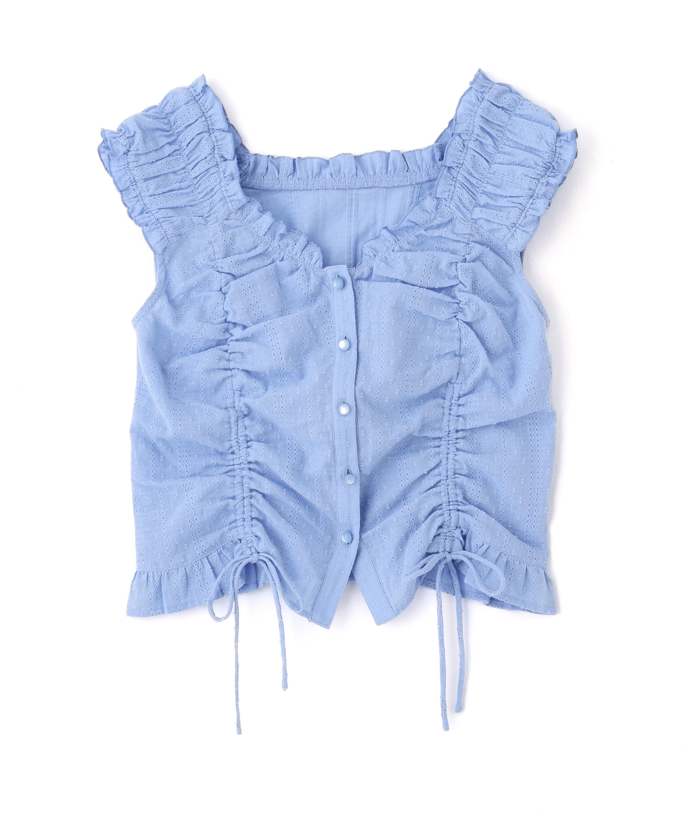  「ドロストリボンフレンチブラウス」|シャツ・ブラウス|