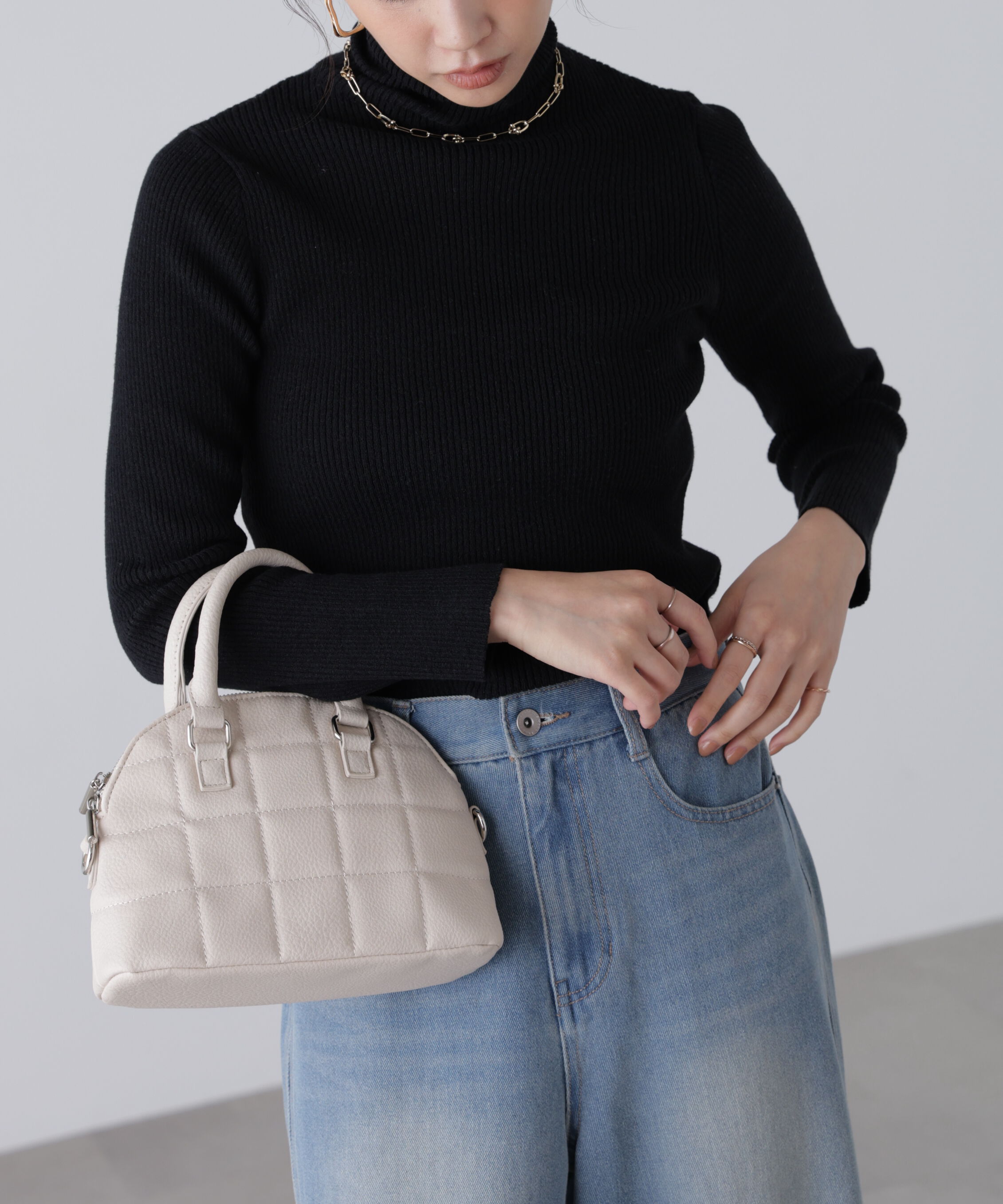  「タートルネックリブニット」|ニット・セーター|