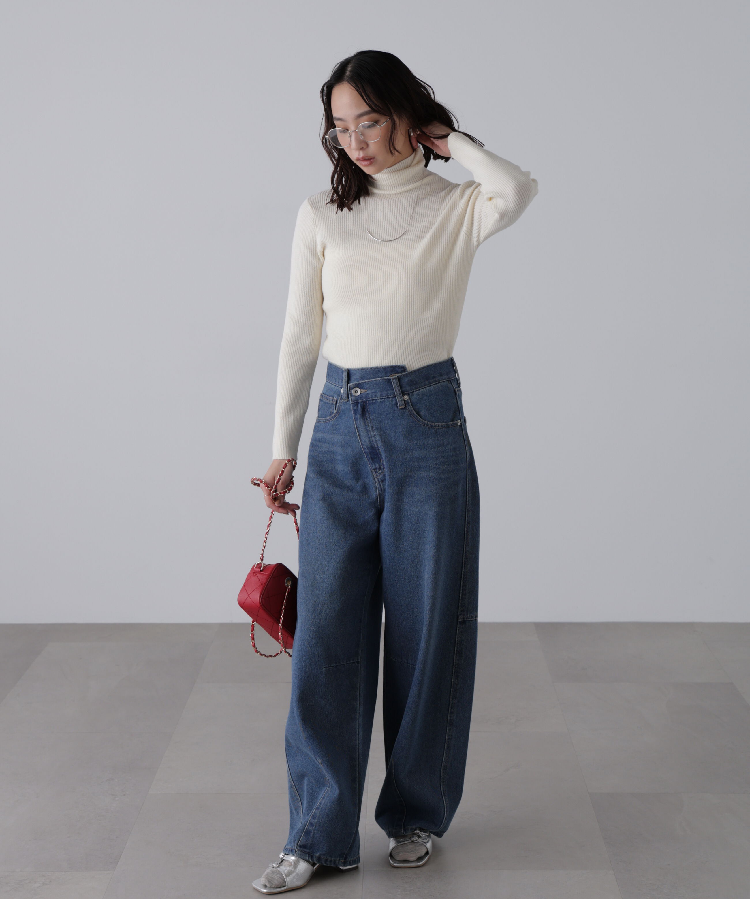  「タートルネックリブニット」|ニット・セーター|