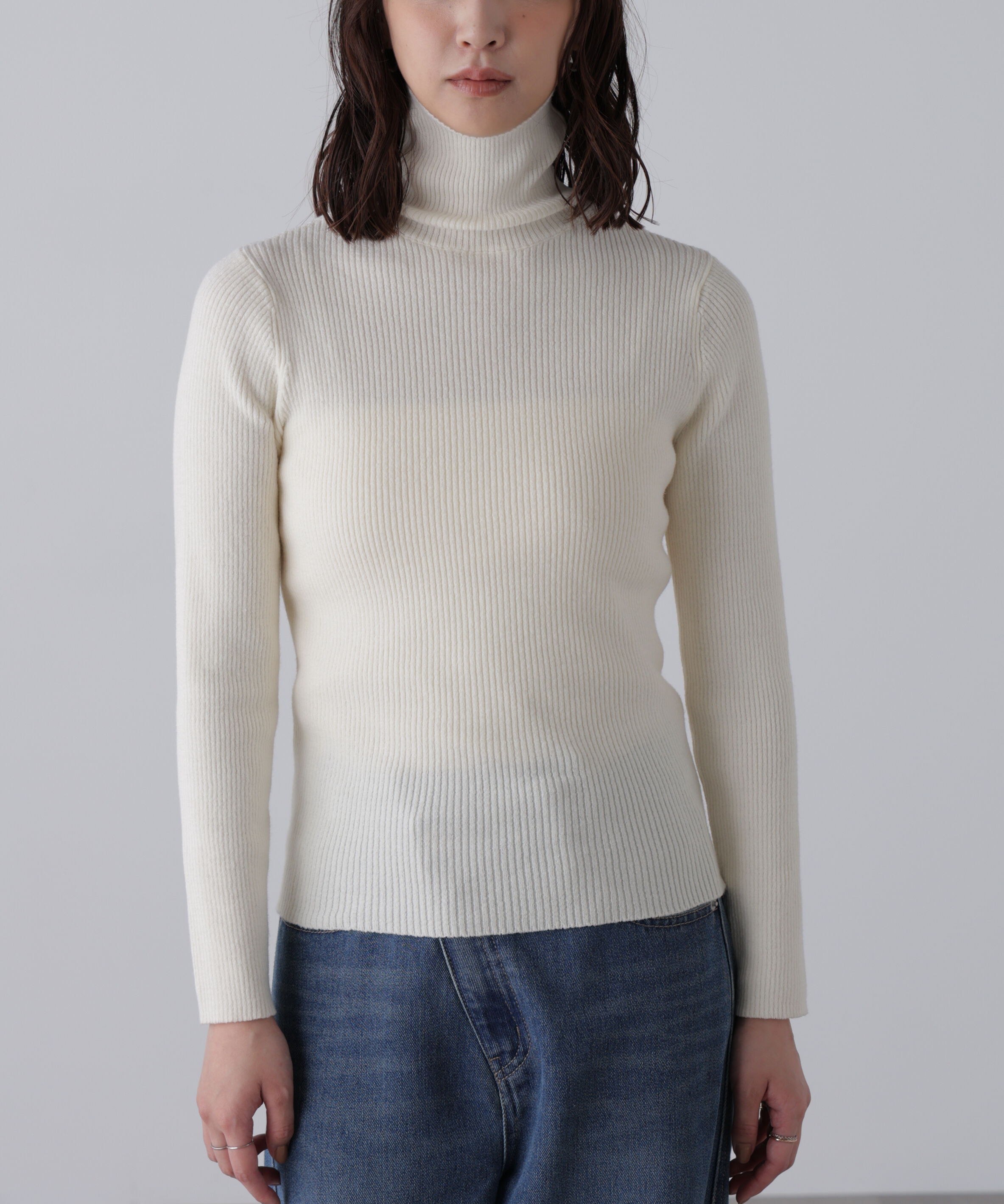  「タートルネックリブニット」|ニット・セーター|