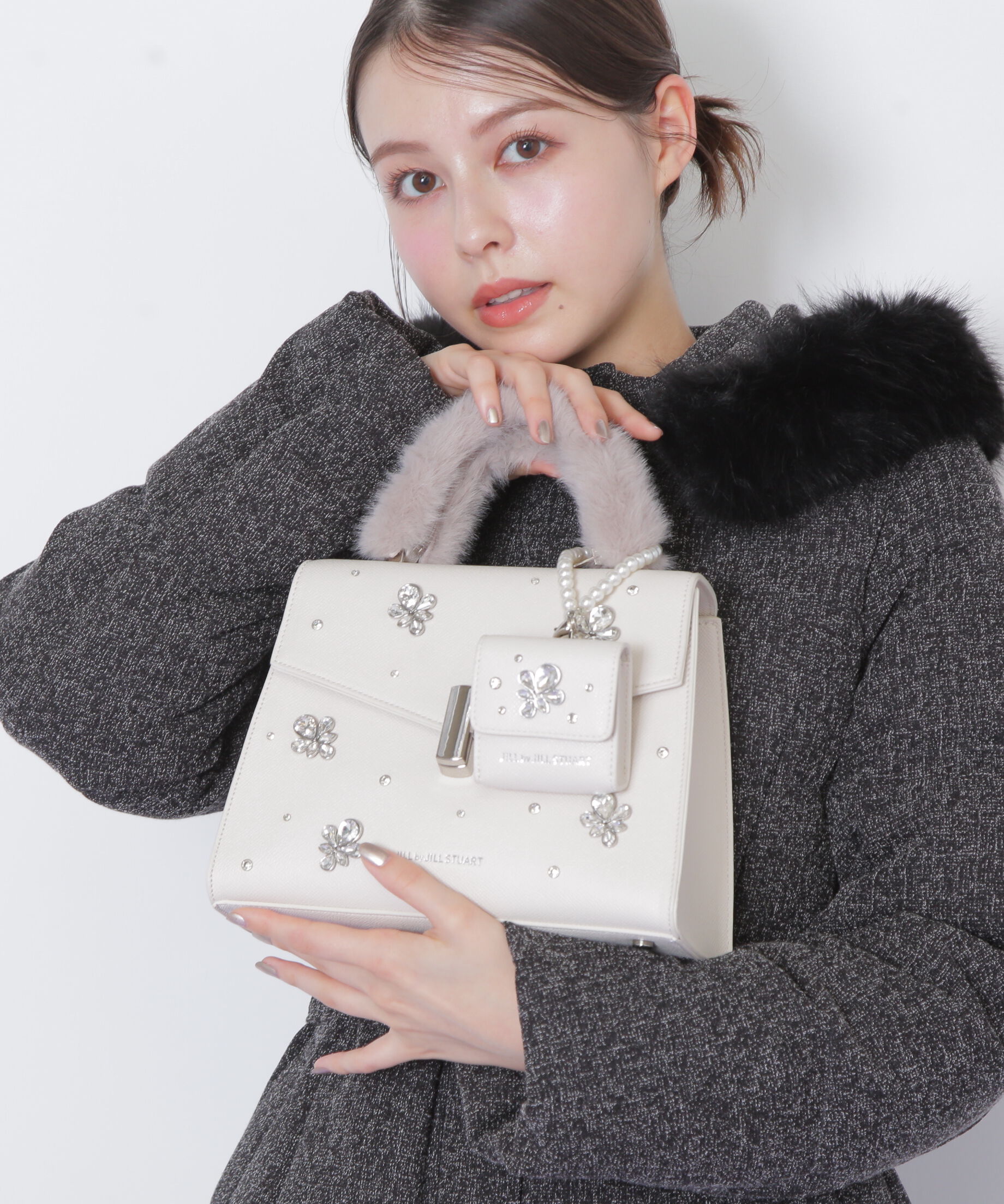  「ランダムビジューミニバッグポーチ」|その他|