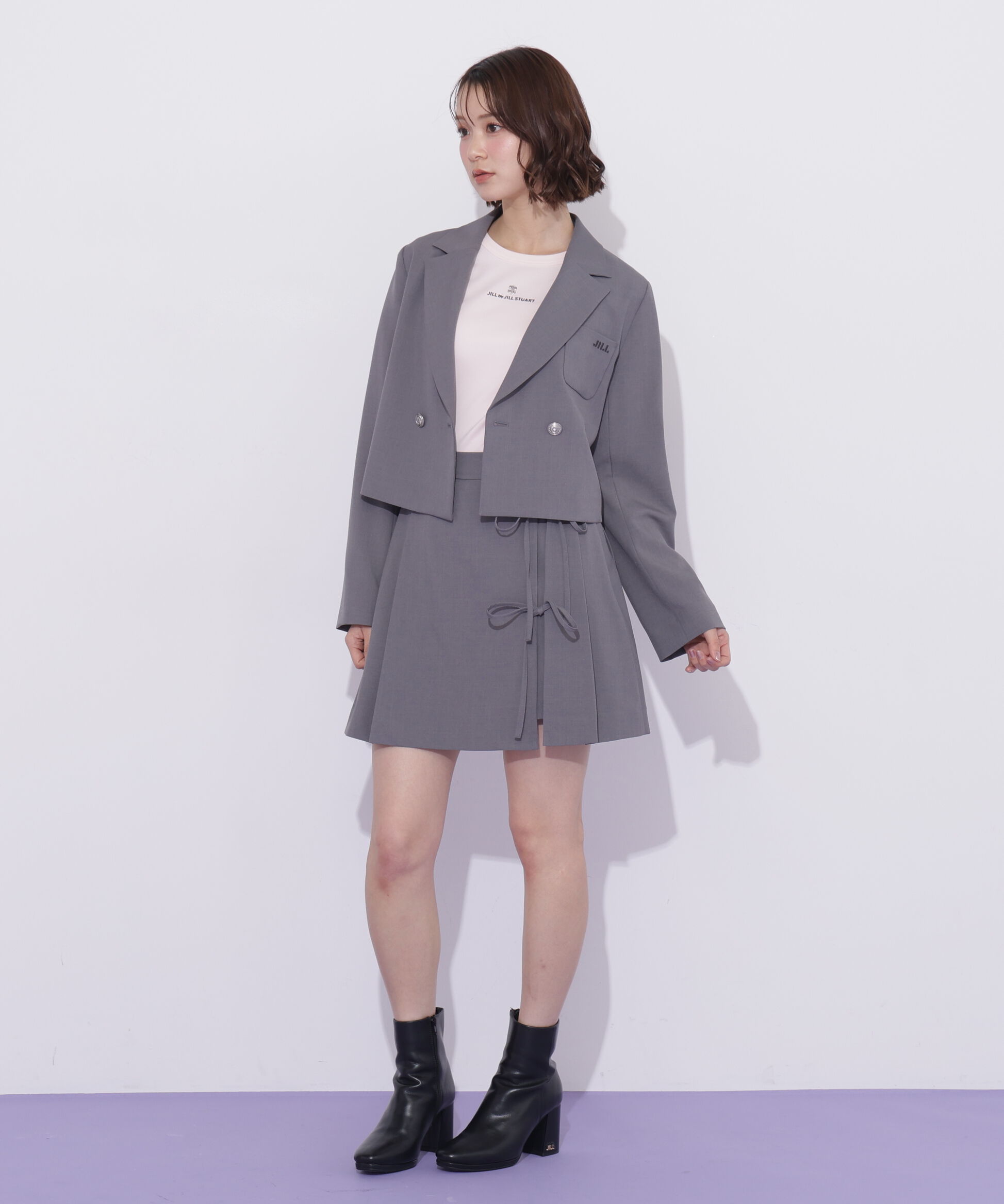  「セットアップ対応ラップリボンミニスカート」|スカート|