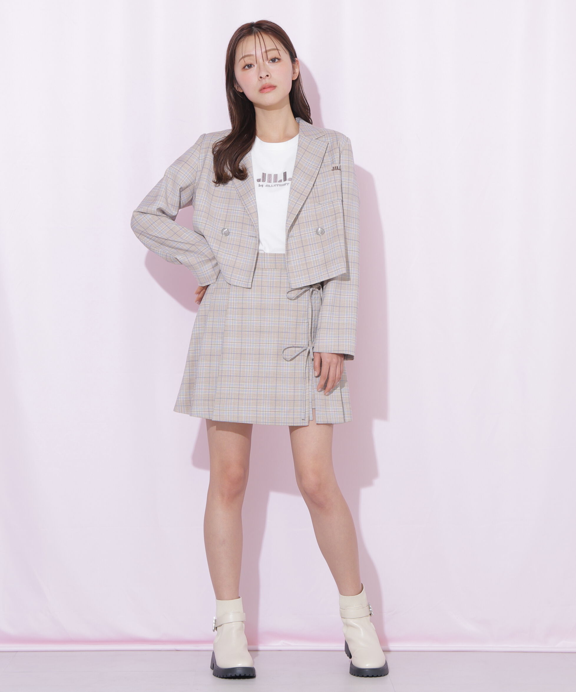  「セットアップ対応ラップリボンミニスカート」|スカート|