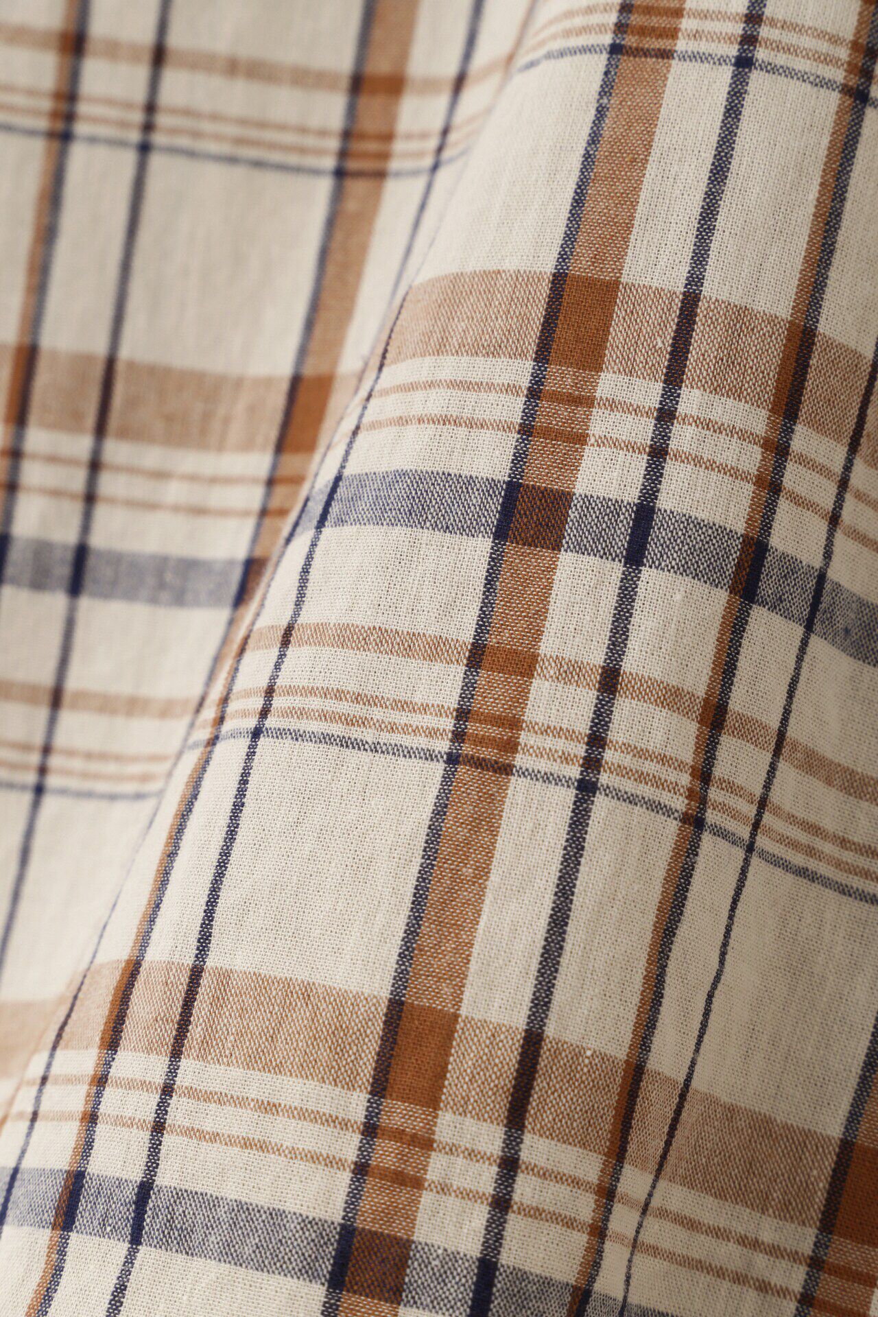  「◆綿麻半袖チェックシャツ」|シャツ・ブラウス|