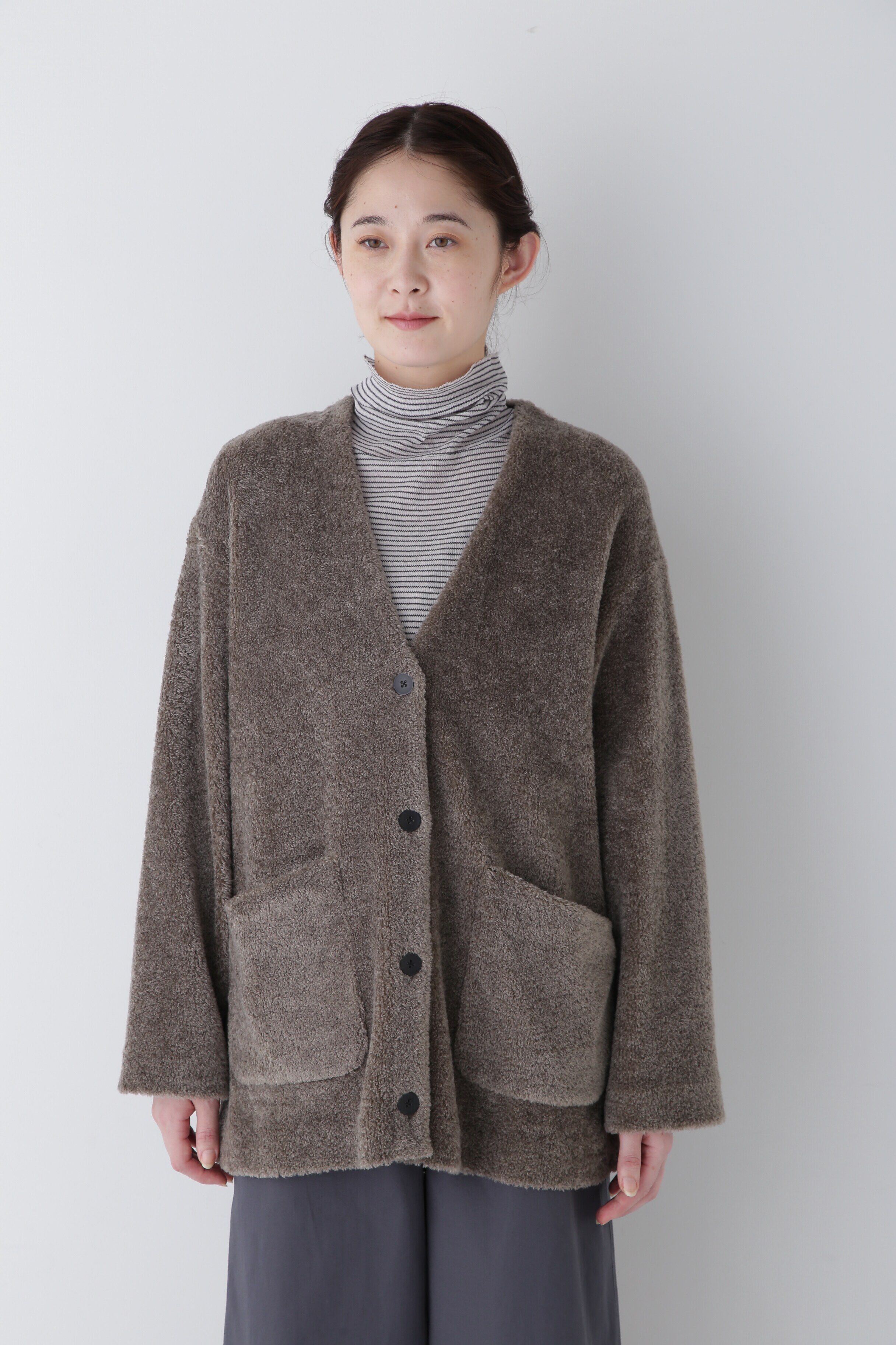  「◆トイプー起毛Ｖネックカーディガン」|Tシャツ・カットソー|