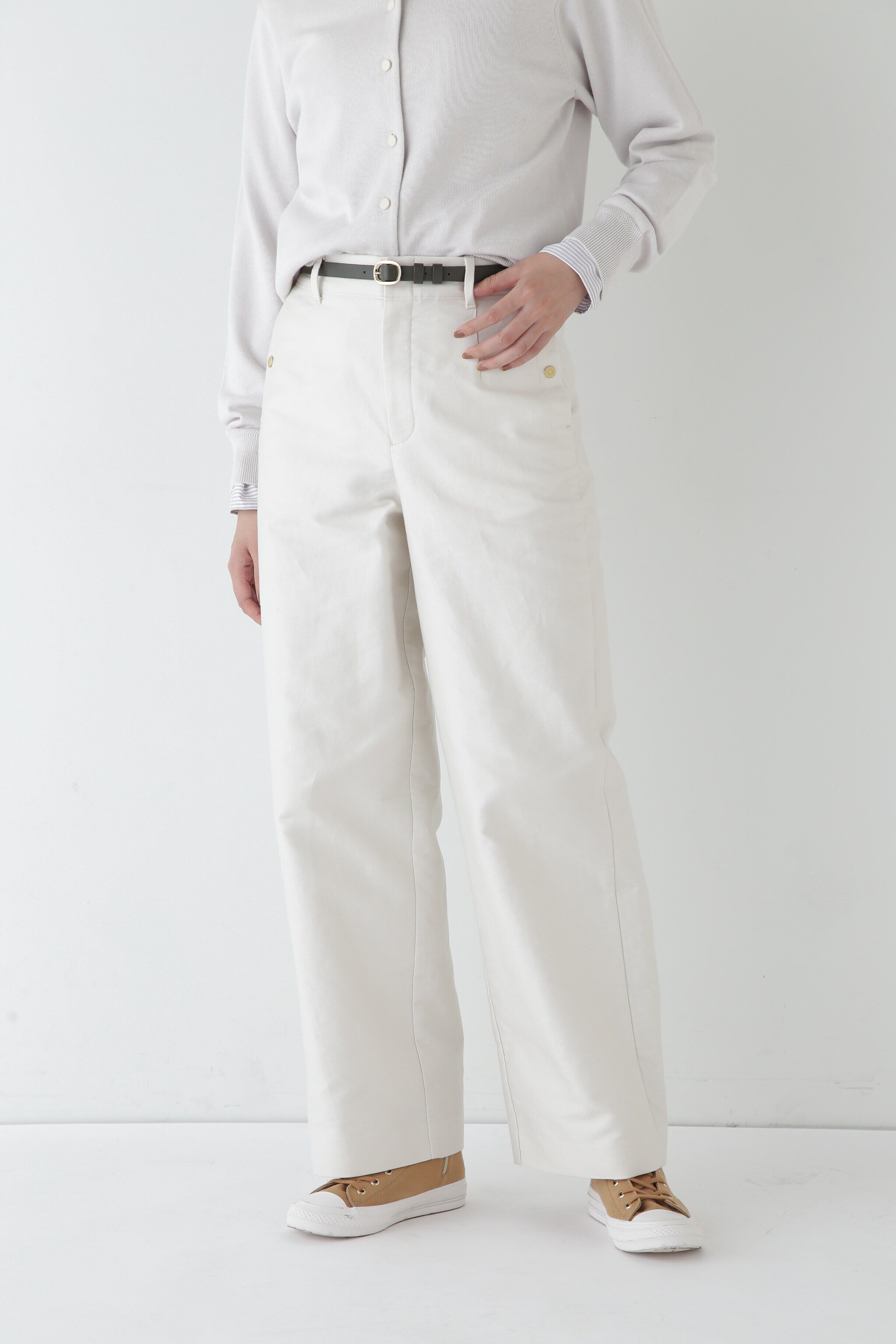  「◆OGライトモールスキンセミワイドパンツ」|その他|エクリュ1