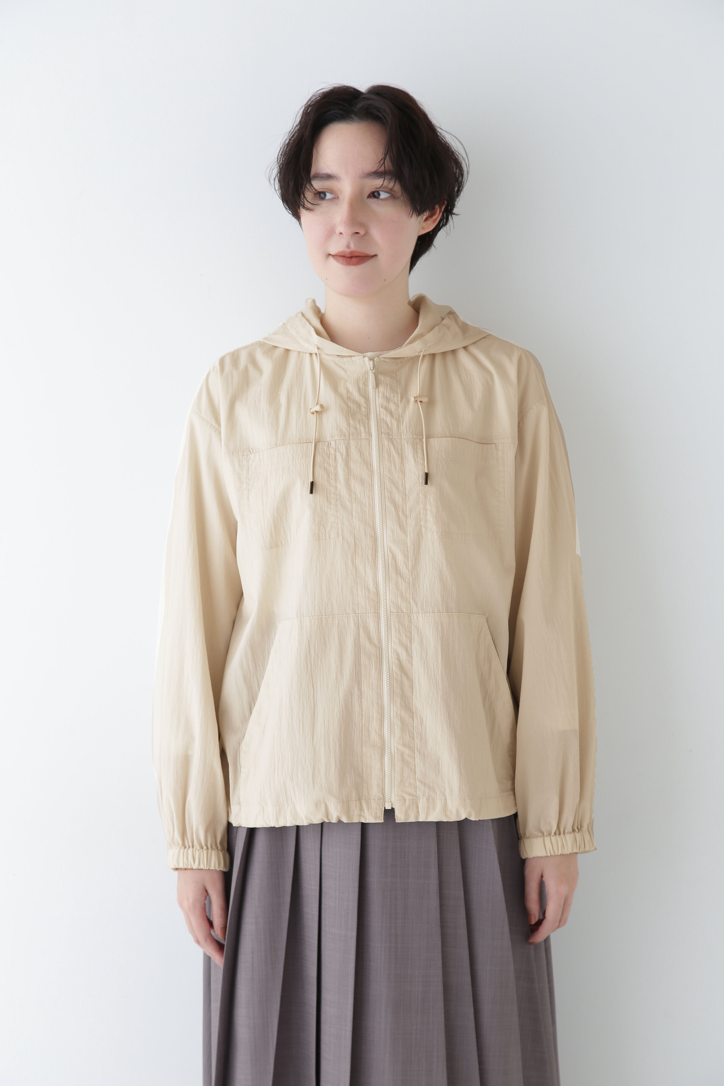  「◆コットンナイロンタイプライターシアーフーディーブルゾン」|ブルゾン・スタジャン|