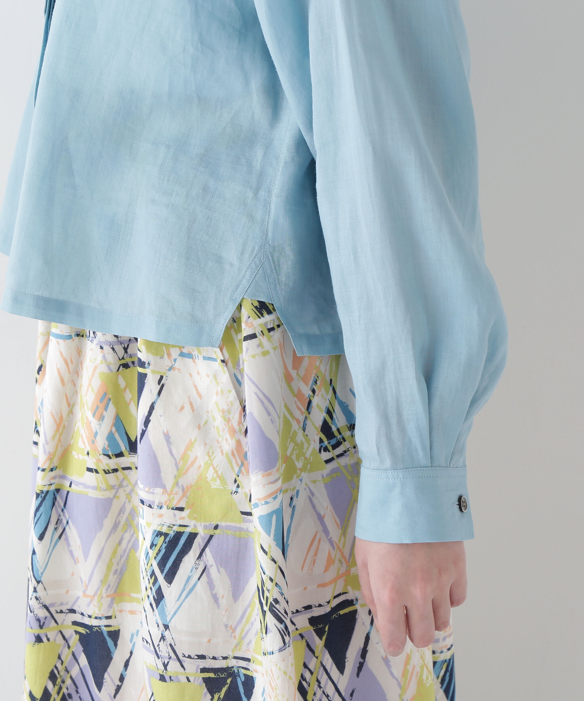  「◆ラミーバンドカラーシャツブラウス」|シャツ・ブラウス|