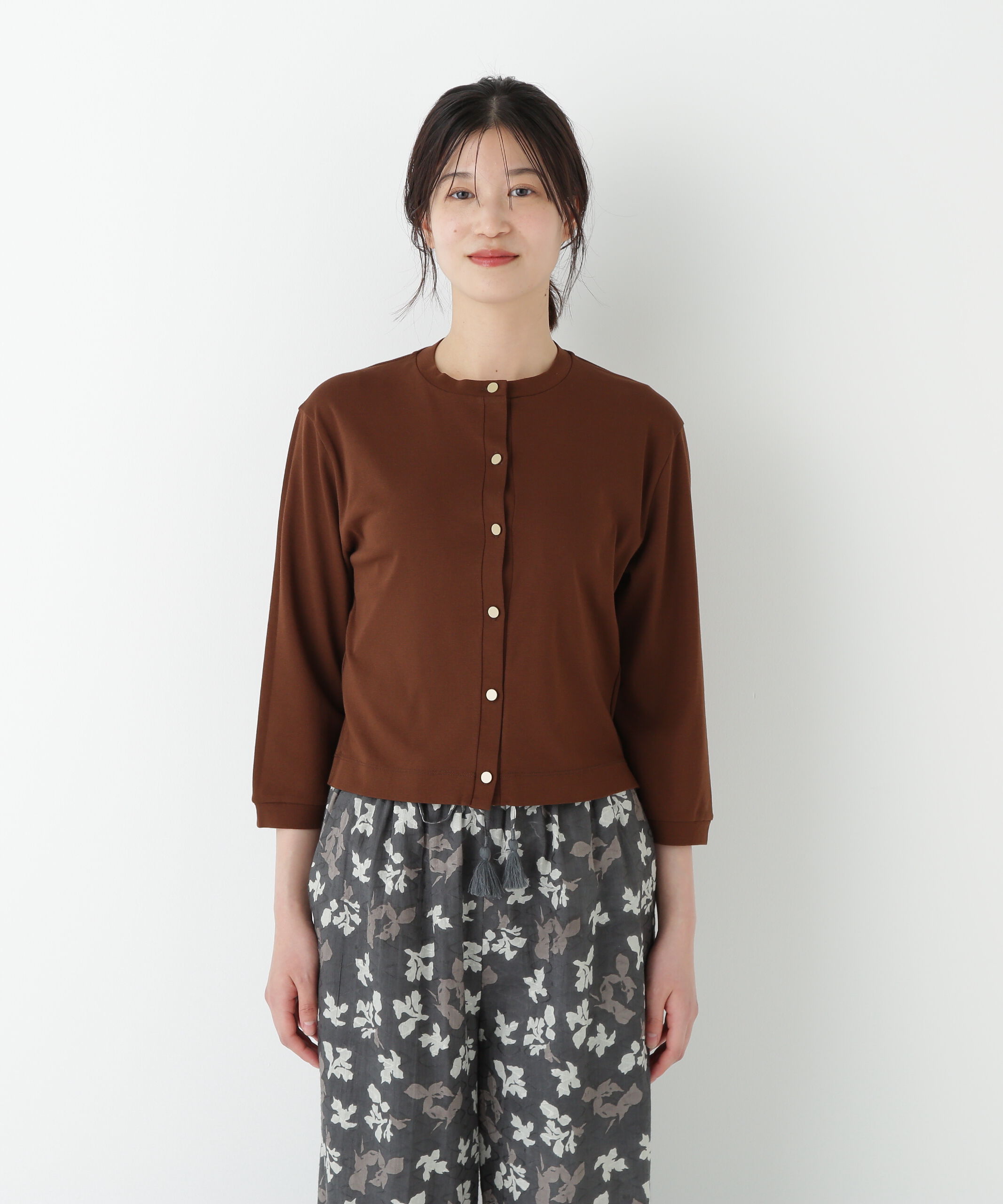  「◆クルーネックフライスカットソーカーディガン」|Tシャツ・カットソー|