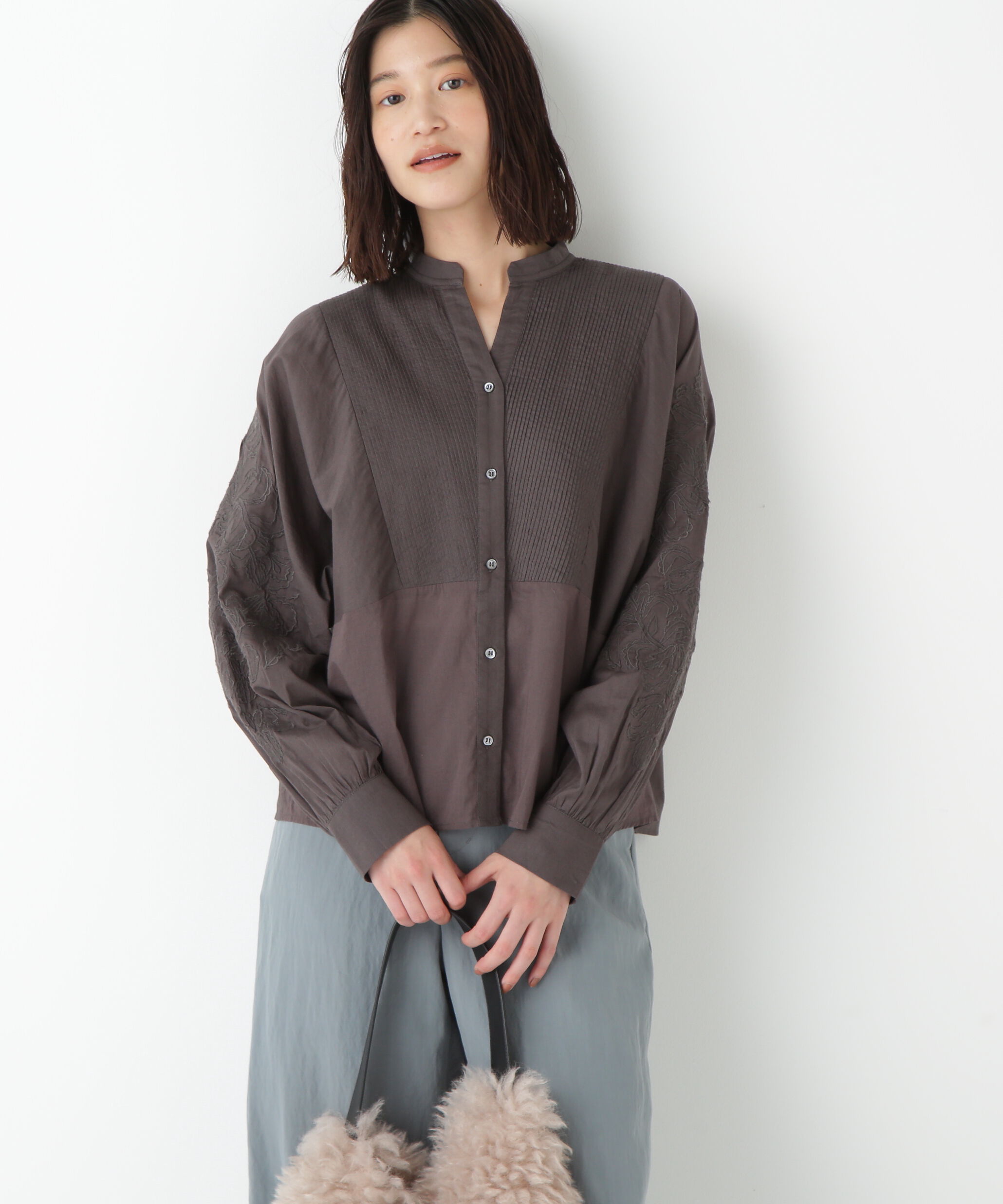  「◆インドコットンボイルアップリケブラウス」|シャツ・ブラウス|