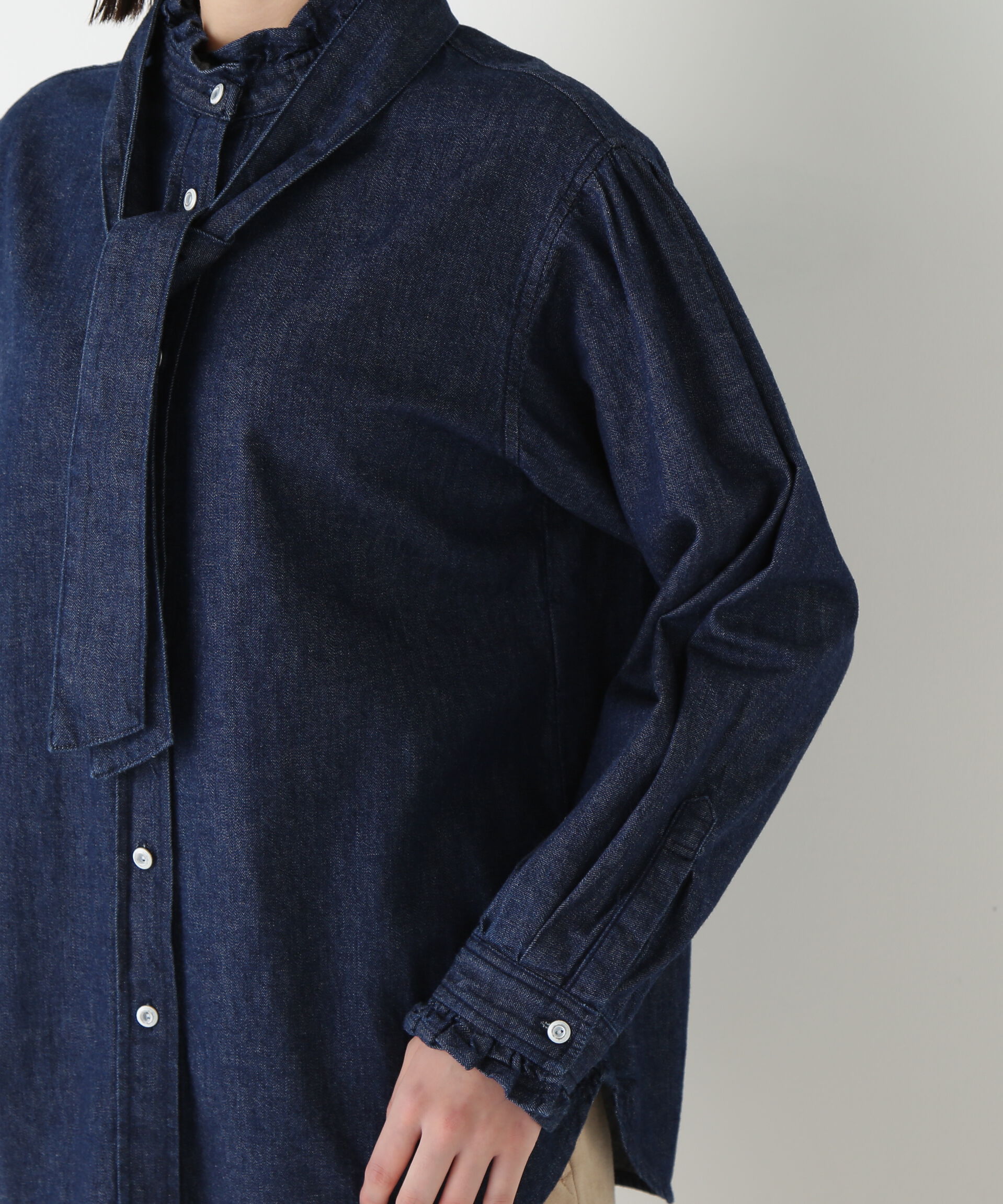  「◆デニムボウタイブラウス」|シャツ・ブラウス|