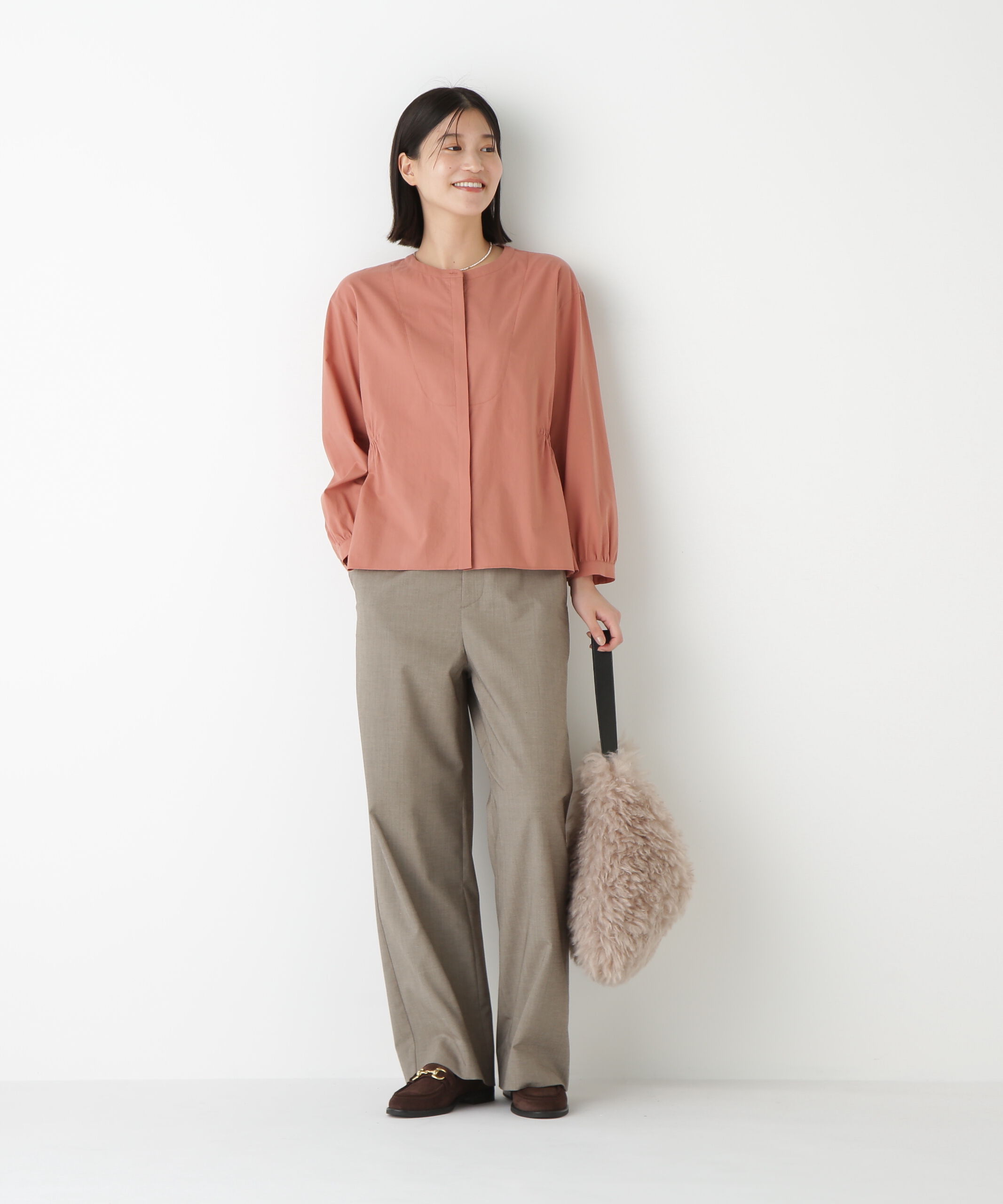  「◆強撚シャークスキンセミワイドパンツ」|その他|