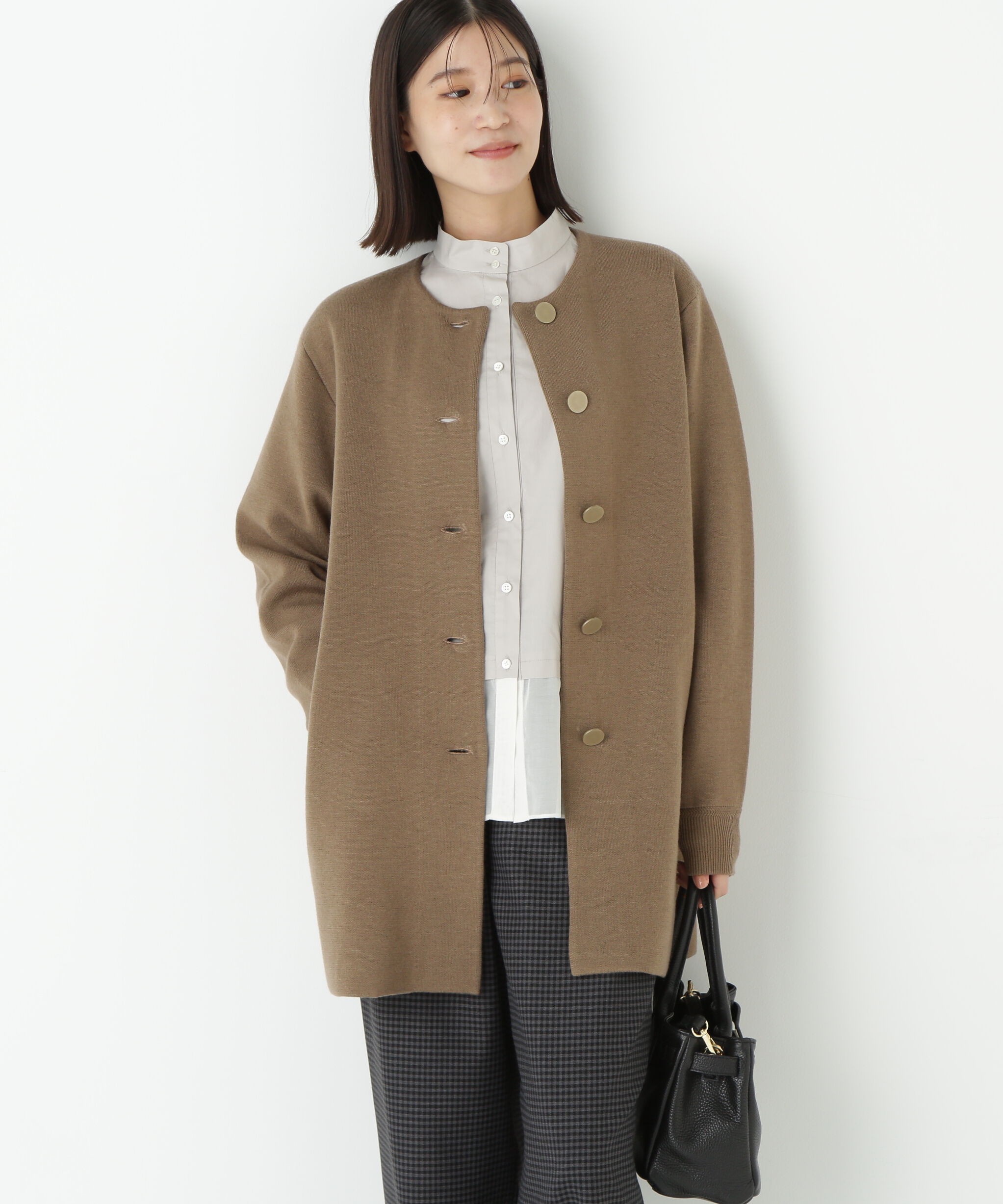  「◆接結ニットコート」|その他|モカ1