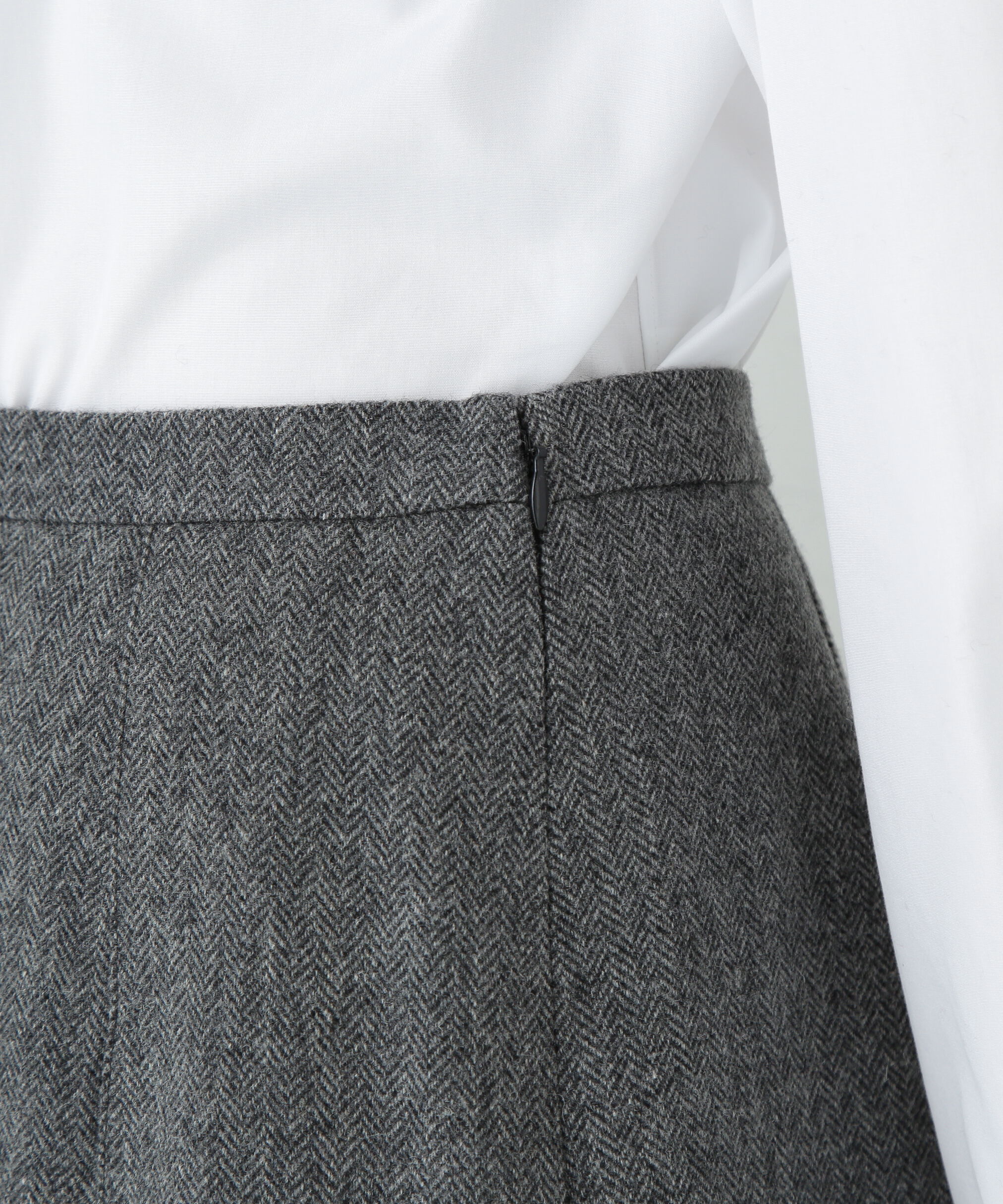  「ヘリンボーンツィードタックスカート」|スカート|