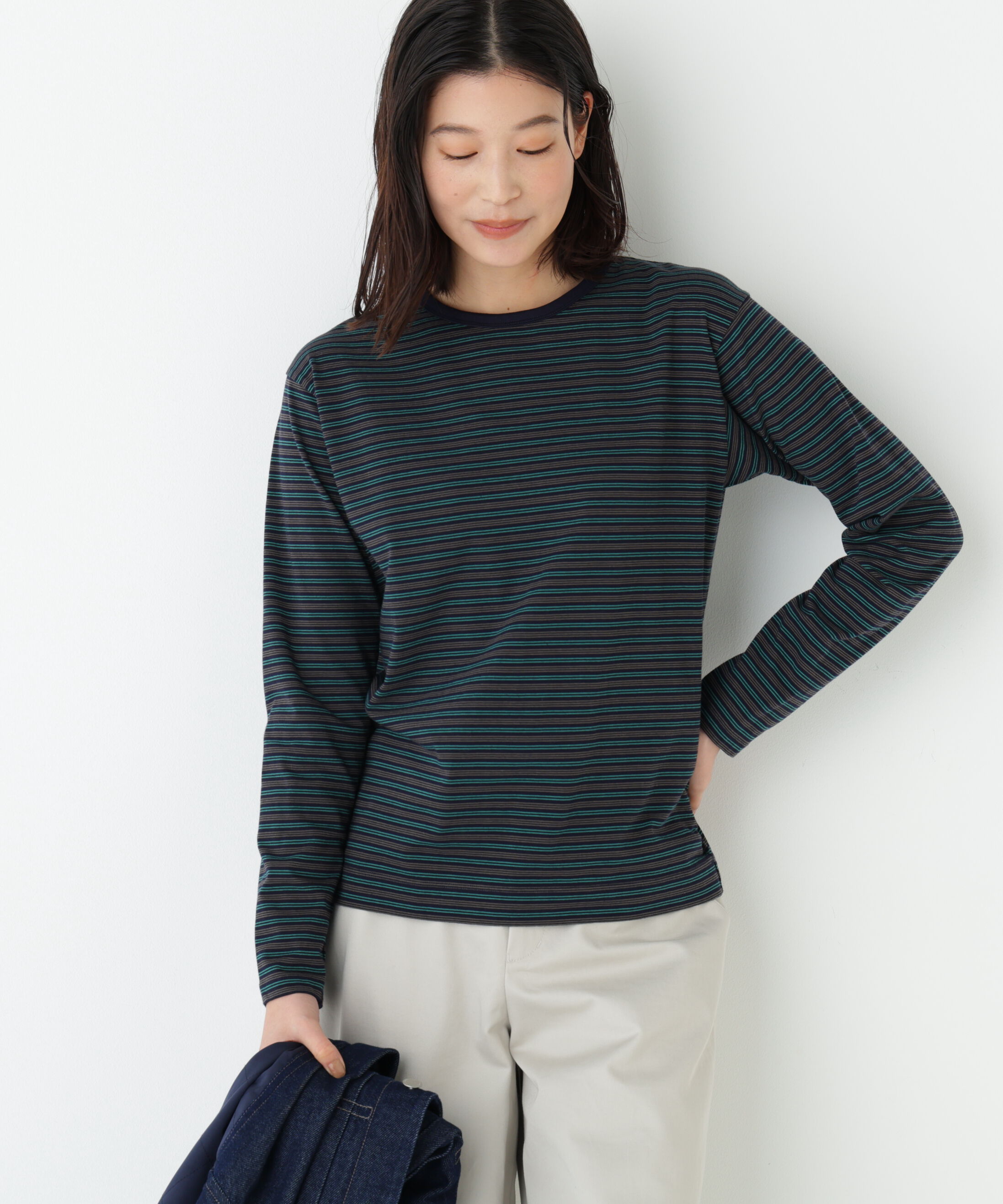  「マルチボーダーロンＴ」|Tシャツ・カットソー|