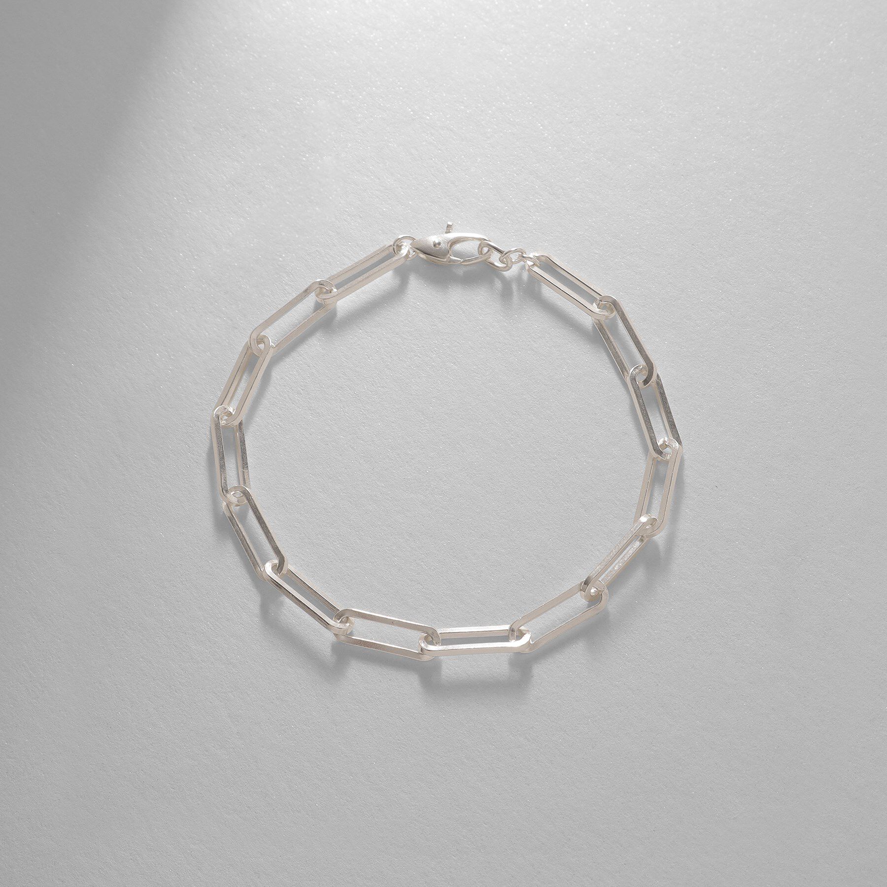 COCOSHNIK ONKITSCH「シルバー デザインチェーン フラットケーブルブレスレット（17cm）」|ブレスレット・バングル|