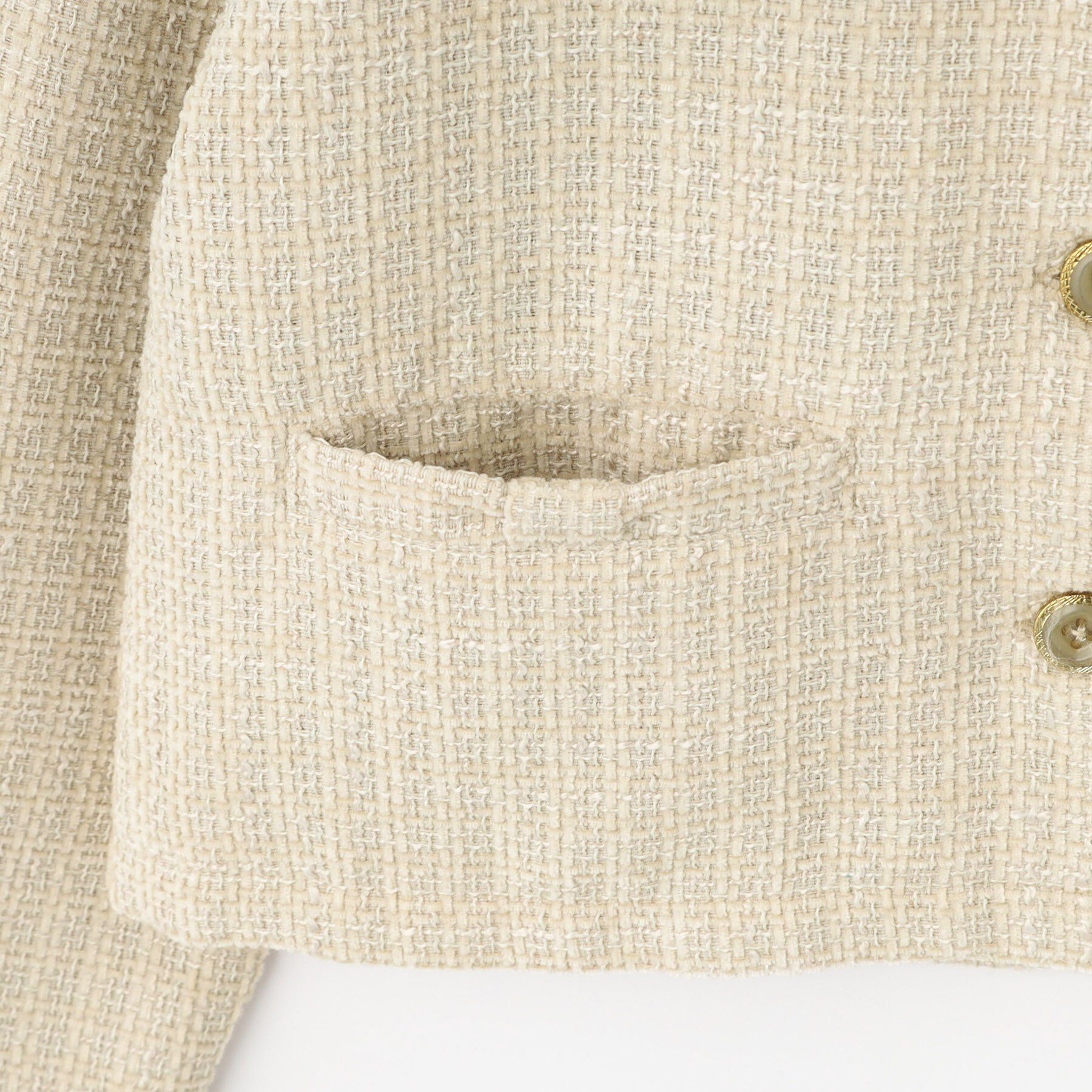 SHOO･LA･RUE「【100-140cm/プチセレ】ツイードジャケット」|ノーカラージャケット|