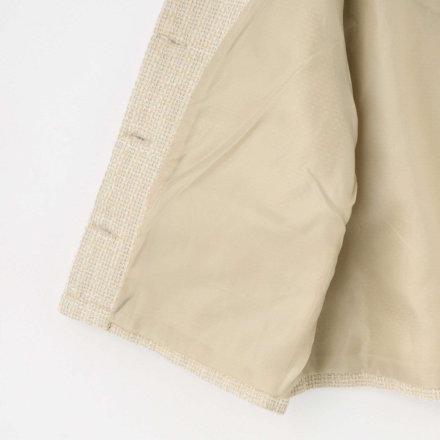 SHOO･LA･RUE「【100-140cm/プチセレ】ツイードジャケット」|ノーカラージャケット|