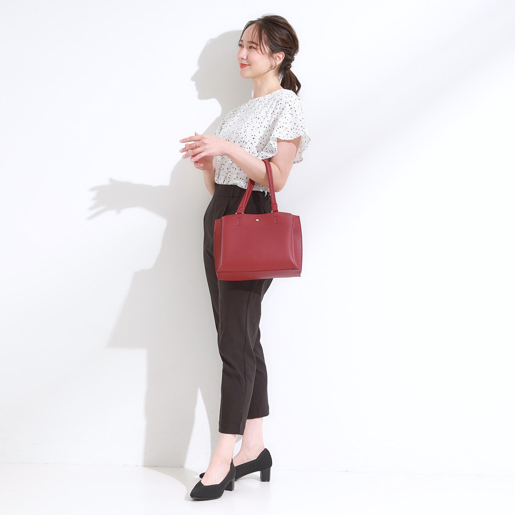 SHOO･LA･RUE「【軽量/2WAY】ふわっと軽い ミドルサイズ トートバッグ」|トートバッグ|