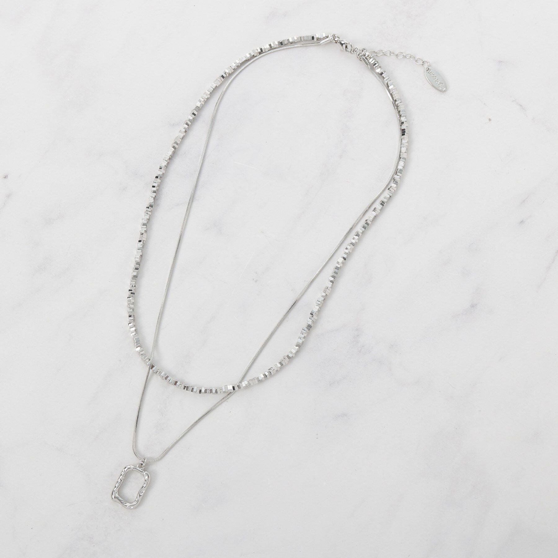 SHOO･LA･RUE「かさねチェーン2連ネックレス」|ネックレス|